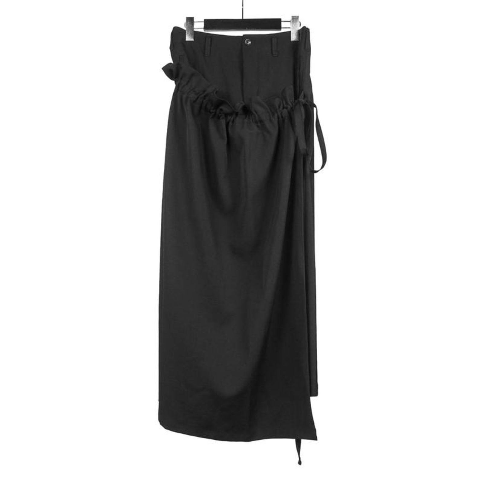 Yohji Yamamoto Yohji Yamamoto Pour Homme - Rayon Front Gathered Skirt Size US 30 / EU 46 - 6 Thumbnail