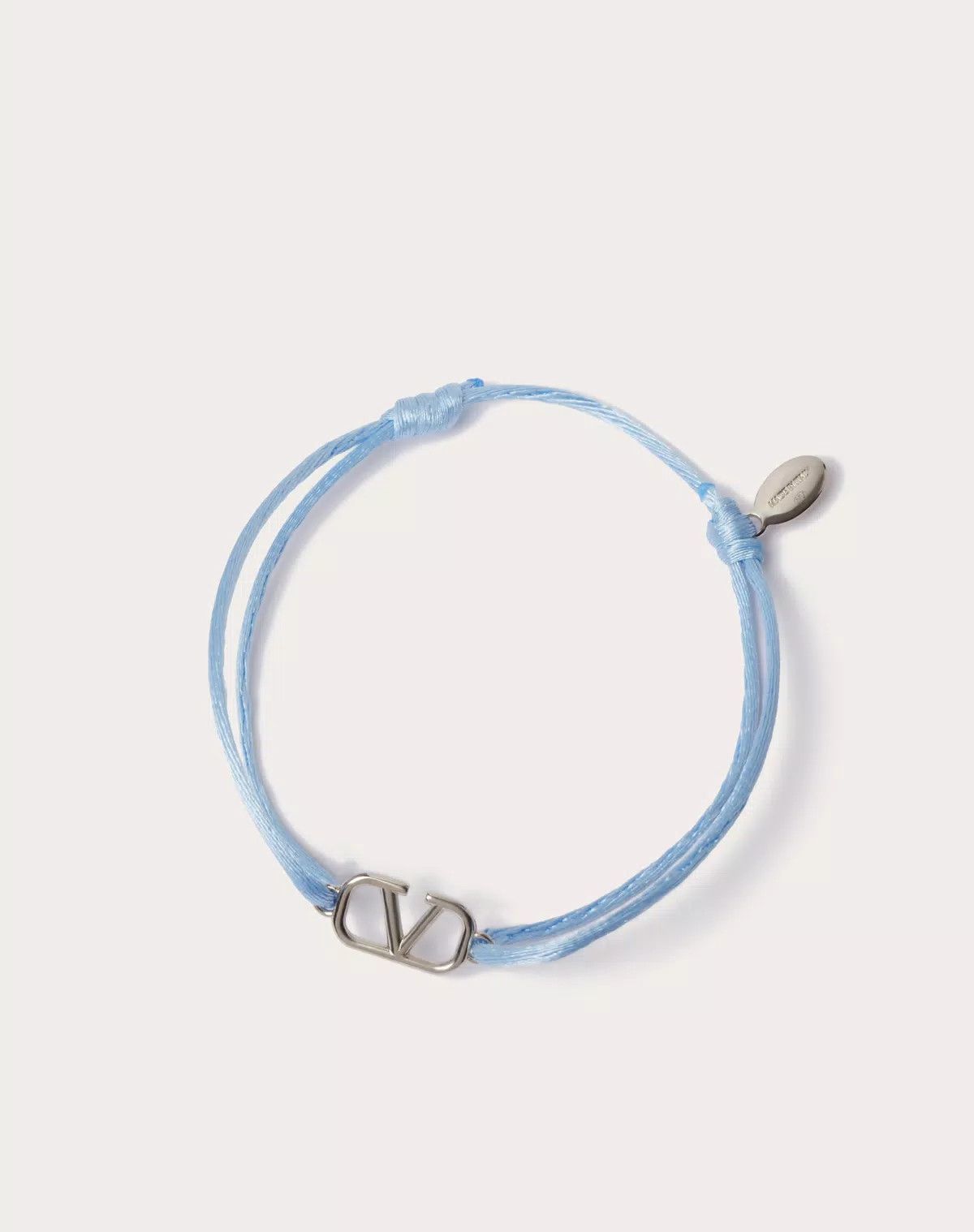 Valentino oc11z0725 Size:OS/ Signature Cotton Bracelet in Light Blue Size ONE SIZE - 3 Thumbnail