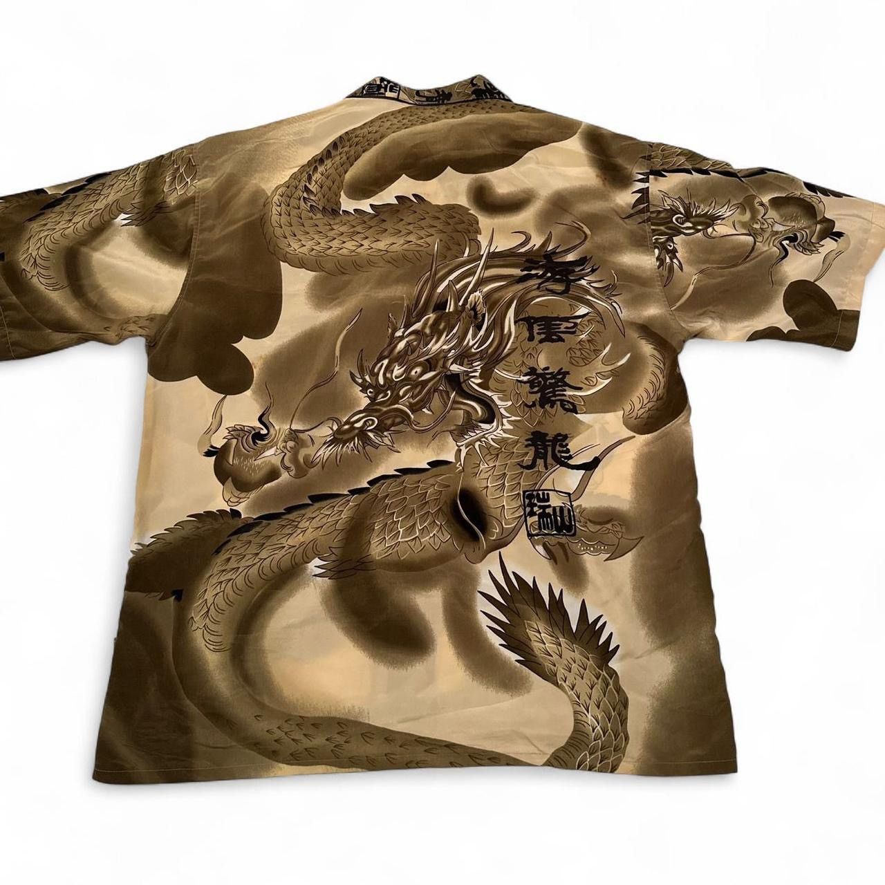 Other ZAM Dragon Print Satin Button-Up Shirt (Size 2XL) Size US XXL / EU 58 / 5 - 6 Thumbnail