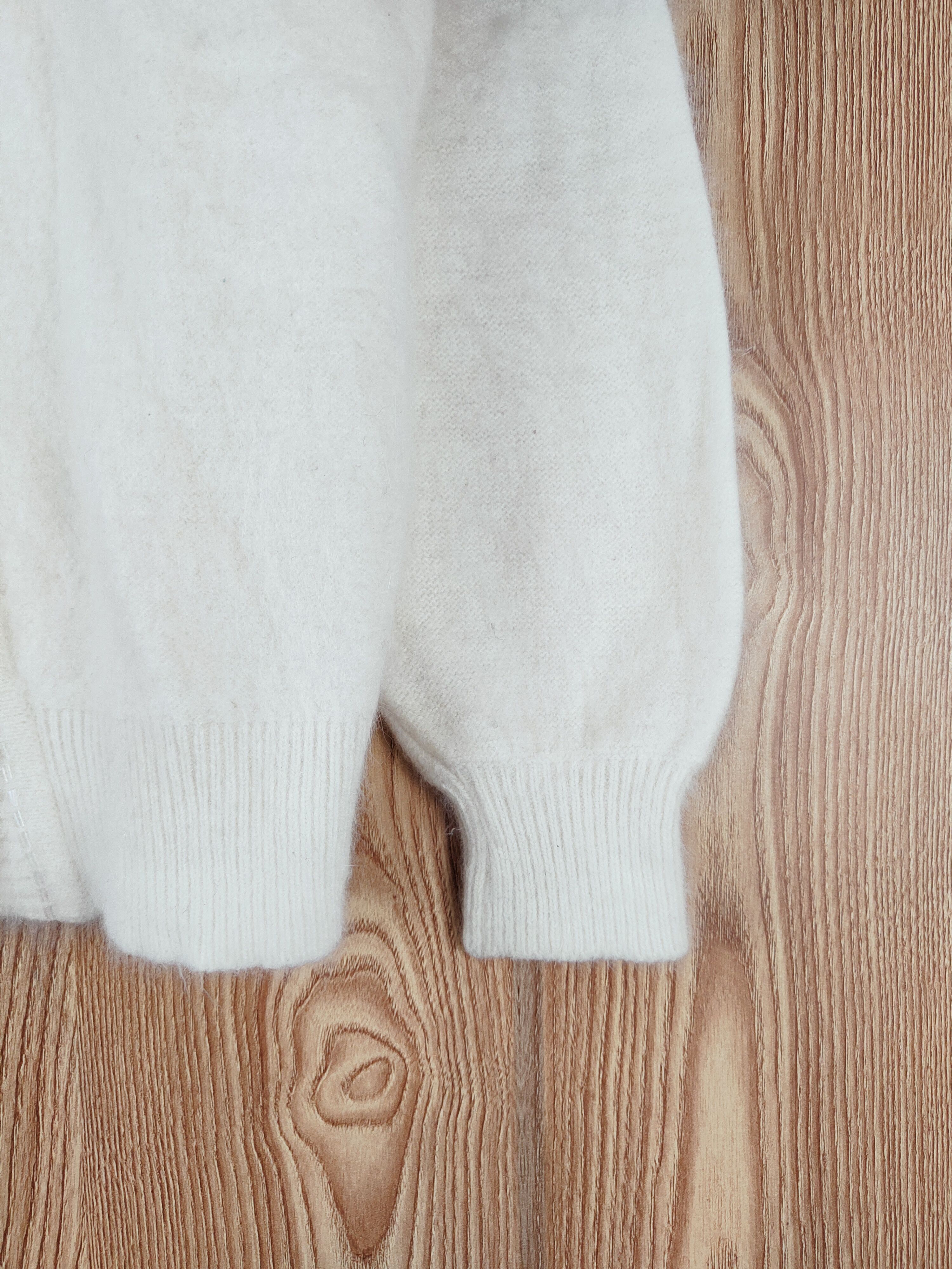 Japanese Brand × Vintage Patria Escala White Fur Mohair Knitwear Cardigan #W484 Size S / US 4 / IT 40 - 7 Thumbnail
