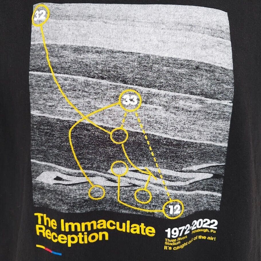 Delta The Immaculate Reception T Shirt Mens Size Large Black Size US L / EU 52-54 / 3 - 2 Thumbnail