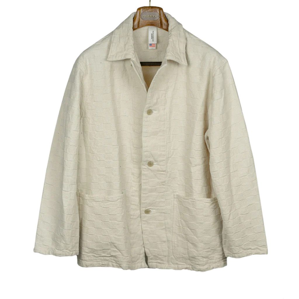 Niche SS21 Coverall Jacket in Ivory Checkered Woven Cotton Size US M / EU 48-50 / 2 - 3 Thumbnail