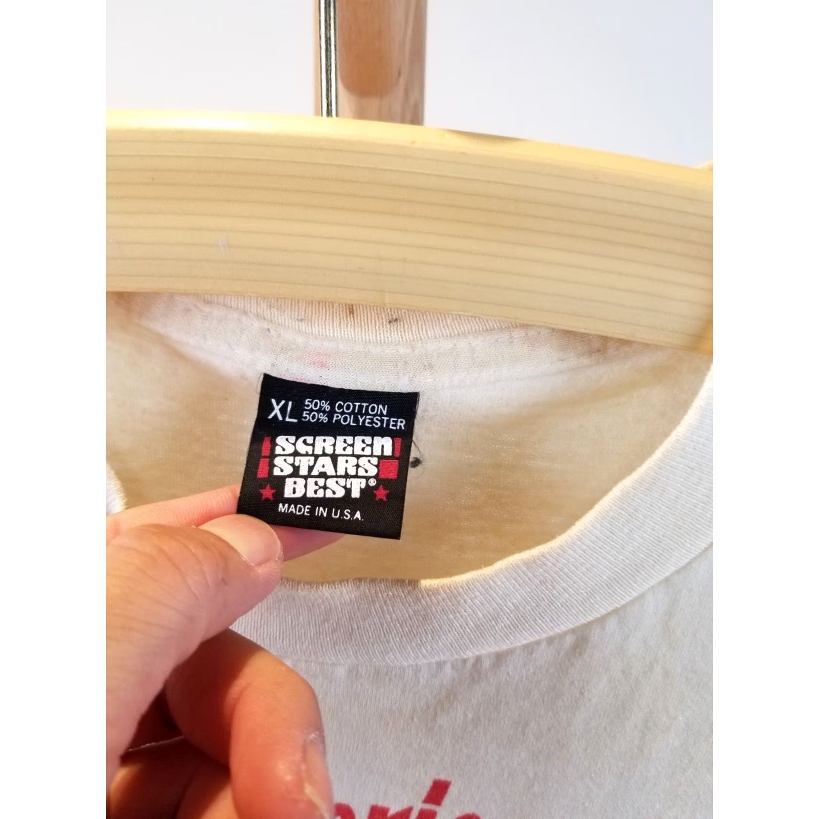 Vintage VINTAGE 90' ALL AMERICAN B-24 WHITE T-SHIRT XLARGE SINGLE STITCH FADED Size US XL / EU 56 / 4 - 4 Thumbnail