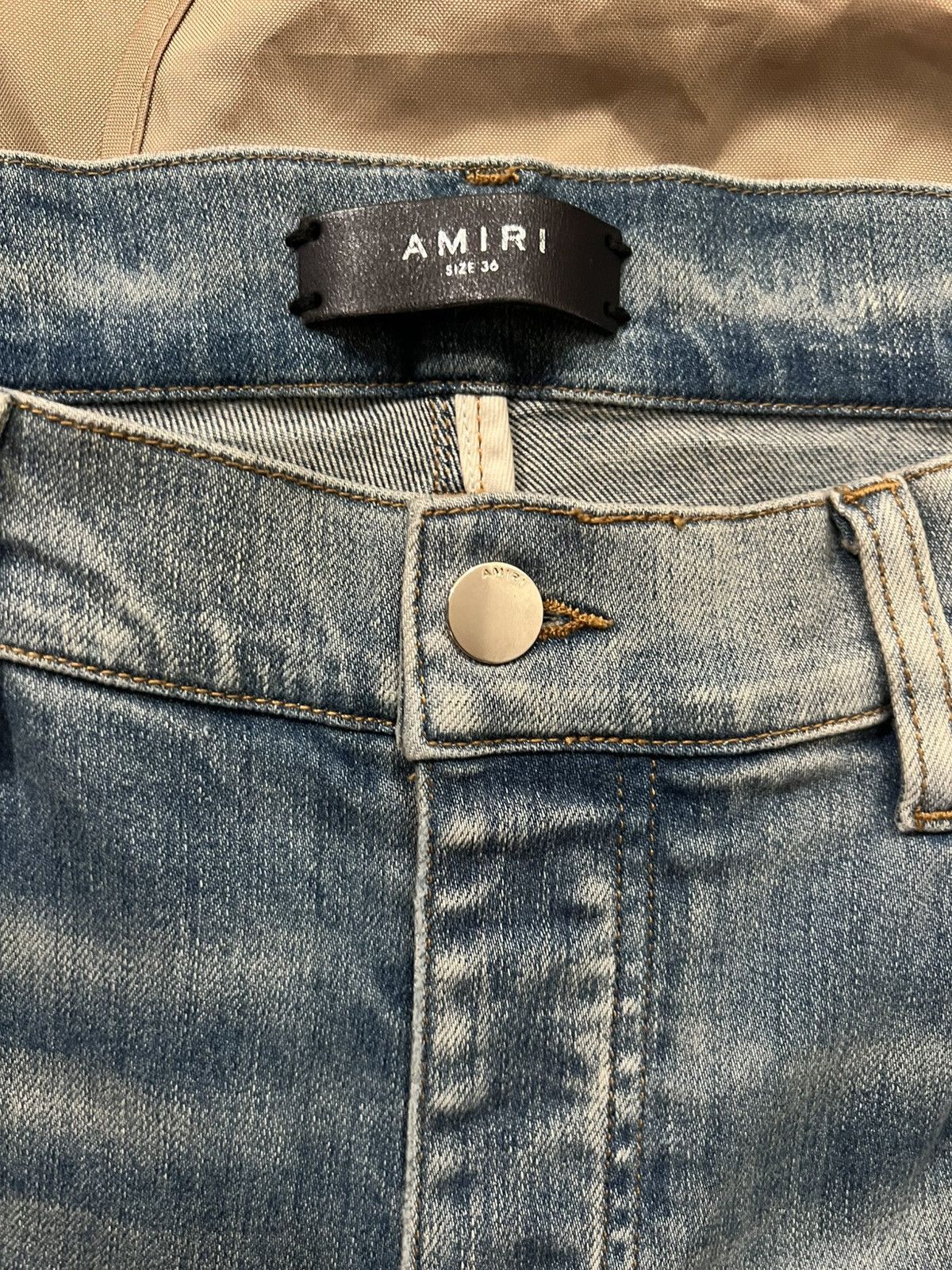 Amiri AMIRI Blue Military Art Patch Jeans size 36 $2300 Size US 36 / EU 52 - 2 Thumbnail