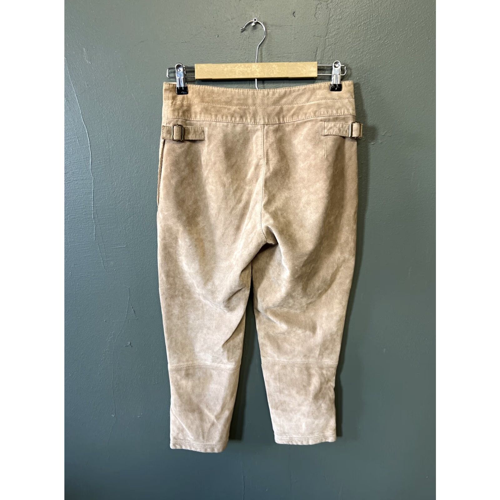 Vintage STEFANEL Leather Pants Women's Size 2 Lined Brown Ankle 23in Inseam Pants Womens Regular No Hole Stain Free Smoke-Free Condition Size 26" / US 2 / IT 38 - 3 Thumbnail