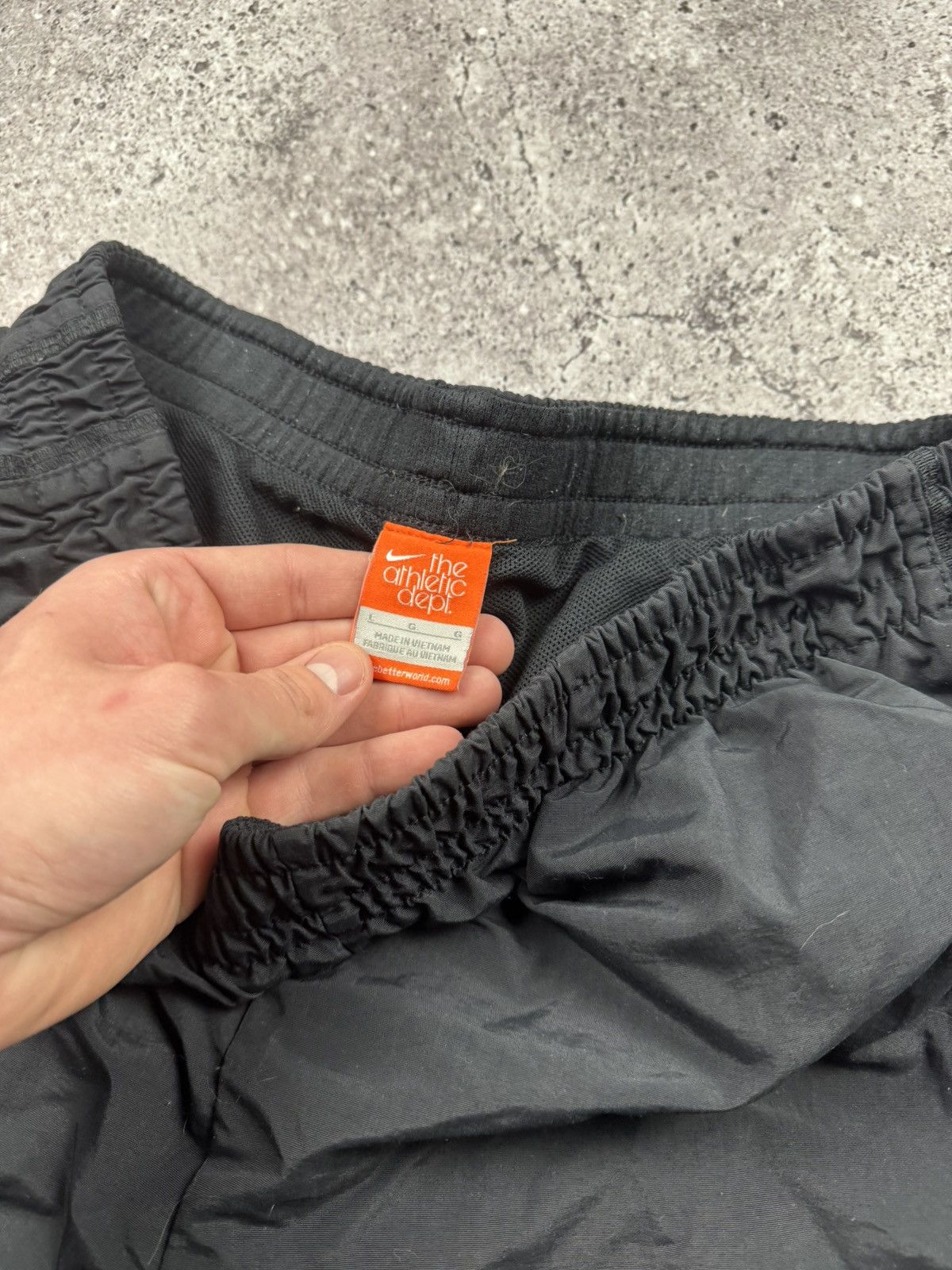 Nike × Vintage 90s Nike Vintage Nylon Shorts Drill Y2K Rare baggy Size US 34 / EU 50 - 5 Thumbnail