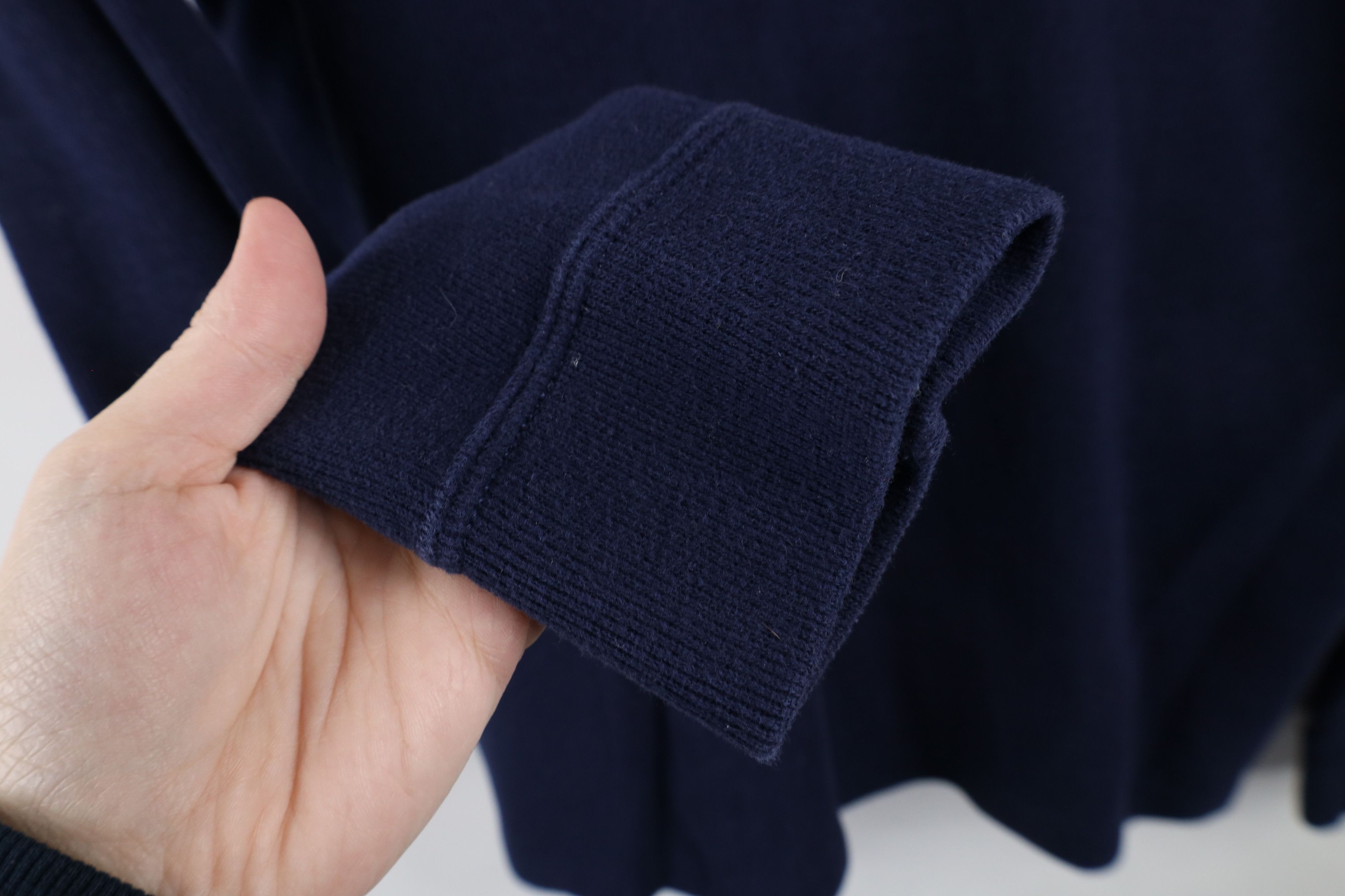 Ralph Lauren × Vintage Vintage 90s Ralph Lauren Cotton Ribbed Knit Half Zip Sweater Size US L / EU 52-54 / 3 - 9 Thumbnail