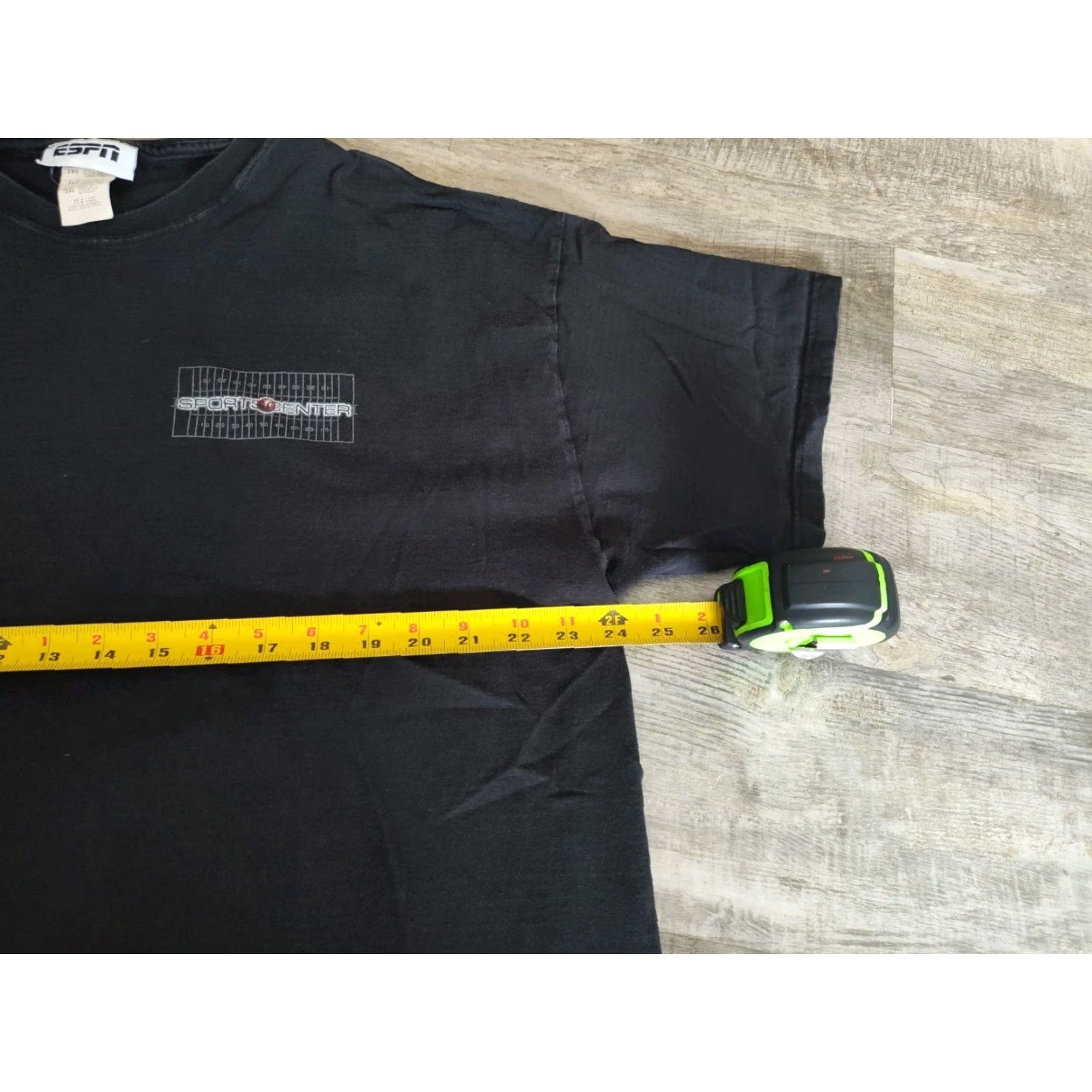 Spell VINTAGE ESPN Men's T-Shirt 2XL Black Short Sleeve Crew Neck Sports Logo Classic Tee Size US XXL / EU 58 / 5 - 7 Thumbnail