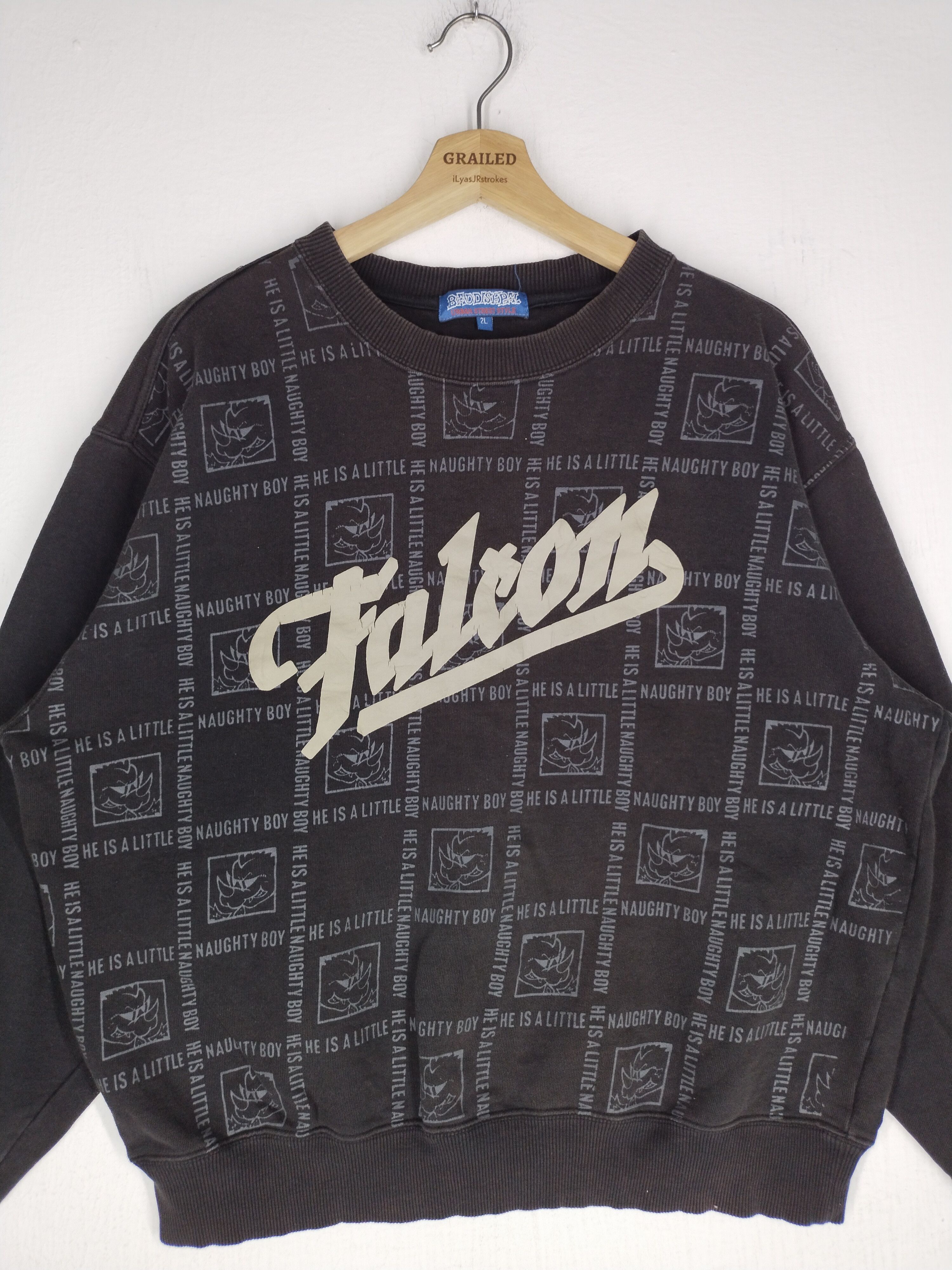 Falcon Garments × Japanese Brand Naughty Boy He Is A Little Sweatshirt Size US L / EU 52-54 / 3 - 3 Thumbnail