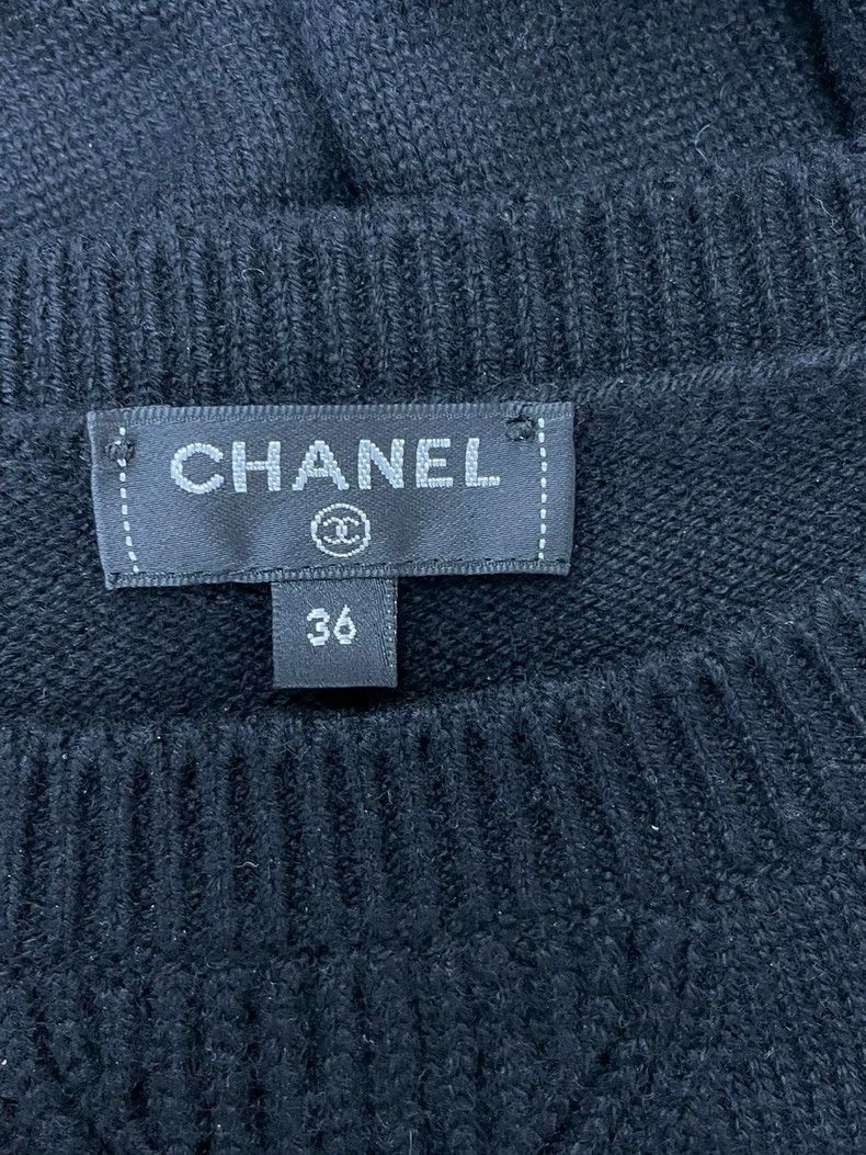 Chanel chanel Black beaded wheat spike badge sweater Size XS / US 0-2 / IT 36-38 - 4 Thumbnail