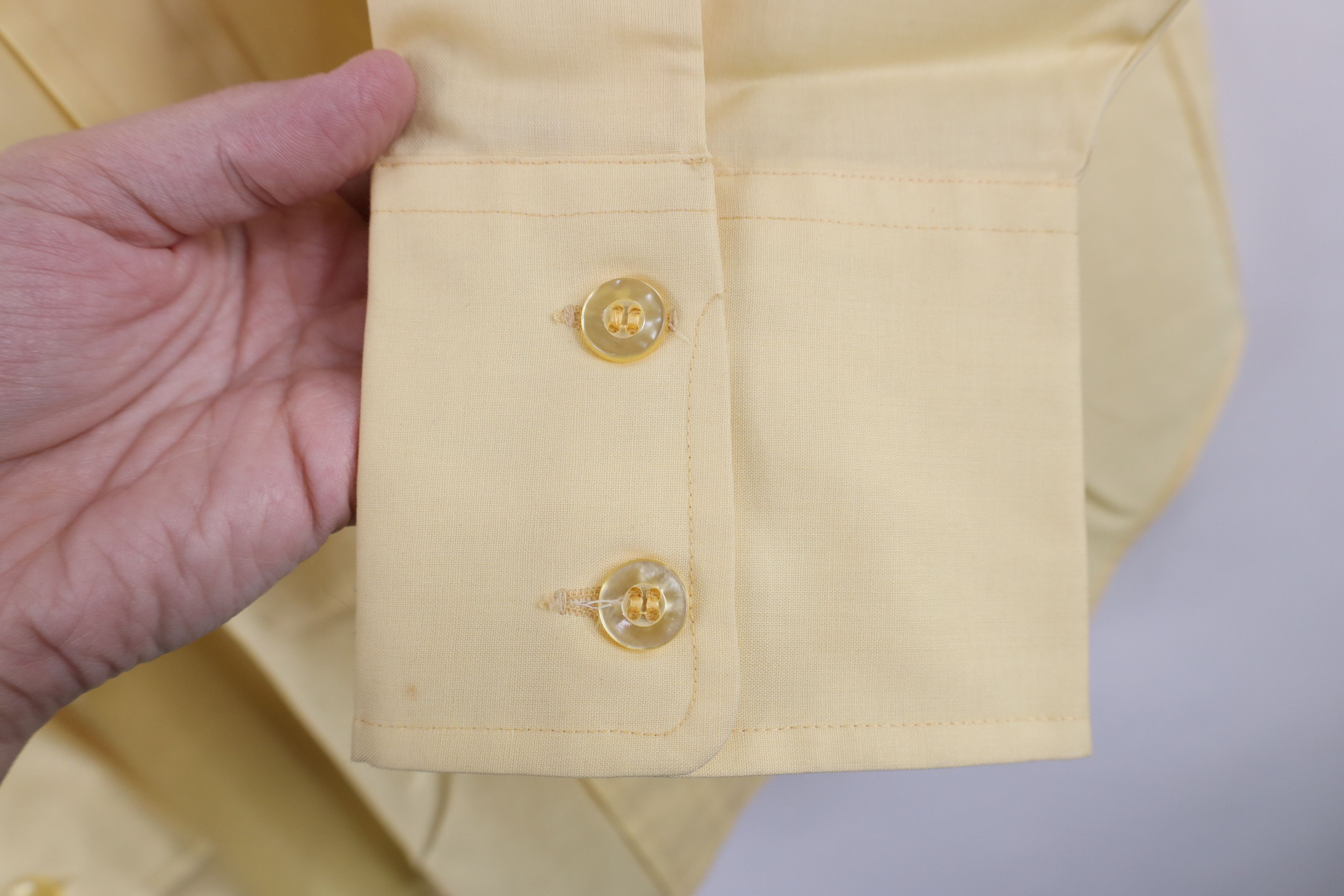 Vintage Vintage 70s Streetwear Collared Button Shirt Yellow Size US M / EU 48-50 / 2 - 5 Thumbnail