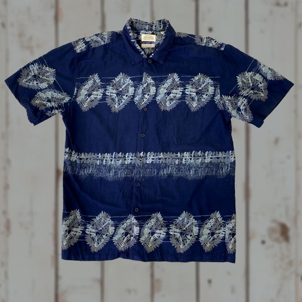 Vintage VINTAGE St. Johns Bay Hawaiian Shirt Silk Blue Floral" Size US L / EU 52-54 / 3 - 1 Thumbnail