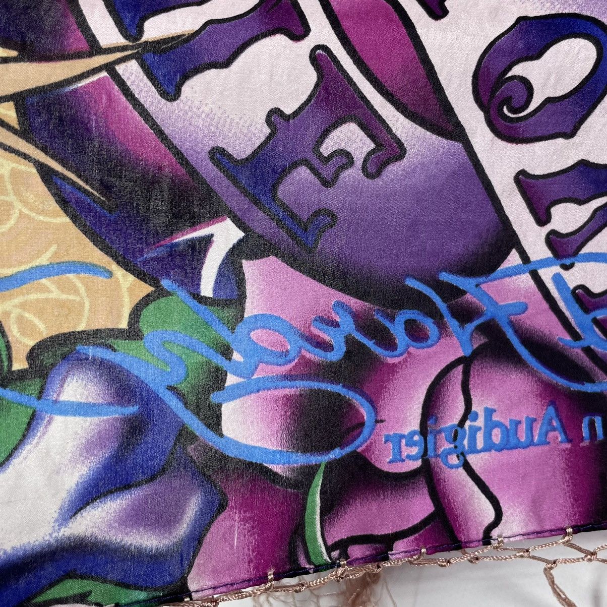 Ed Hardy Ed Hardy Christian Audigier Silk Scarf “Kill love slowly” Size ONE SIZE - 19 Thumbnail