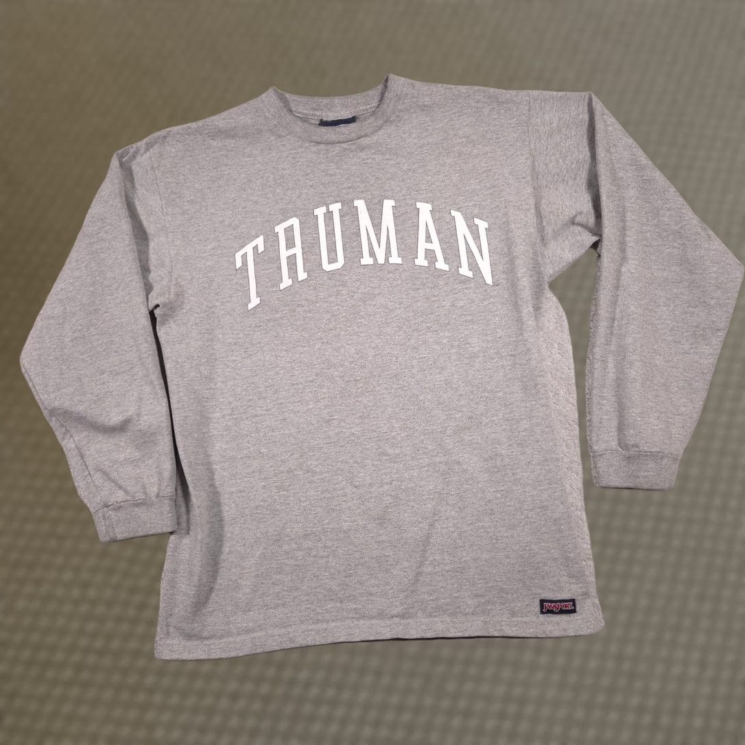 Jansport VINTAGE JanSport Truman Bulldogs Shirt Mens Medium Gray Long Sleeve College Tee USA Size US M / EU 48-50 / 2 - 1 Thumbnail