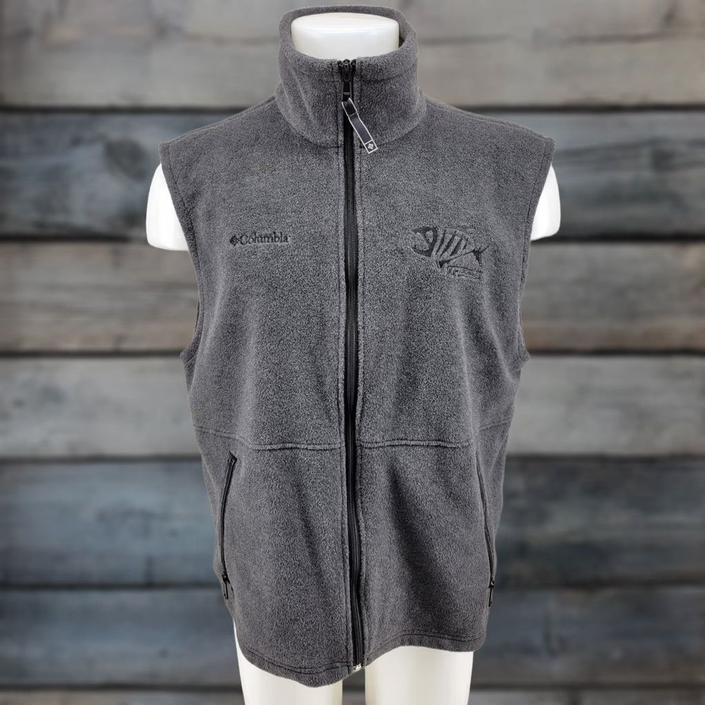 Vintage Columbia Vest Men Large Gray Glooms West End Outdoors Fleece Zip Embroidered Logo Chest Size Regular Size US L / EU 52-54 / 3 - 1 Thumbnail