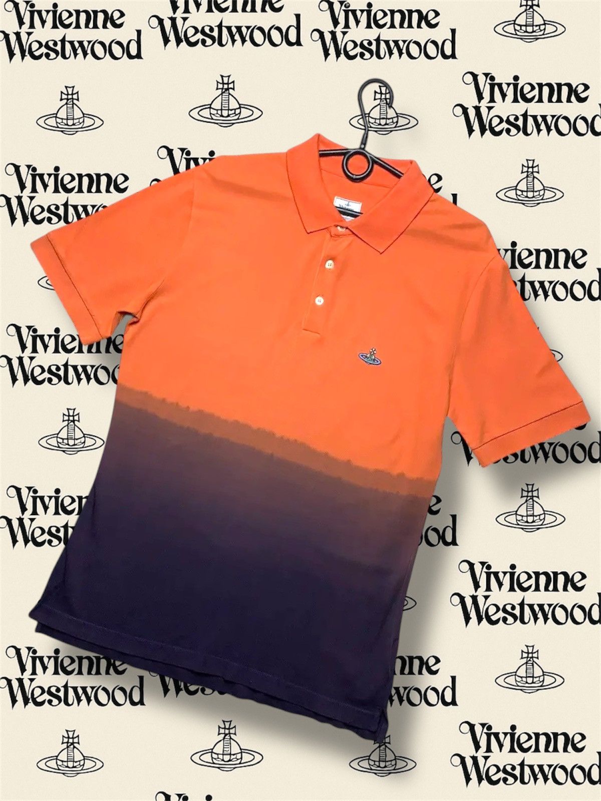 Vintage Vintage Vivienne Westwood polo shirt orange Purple size XL Size US XL / EU 56 / 4 - 1 Thumbnail