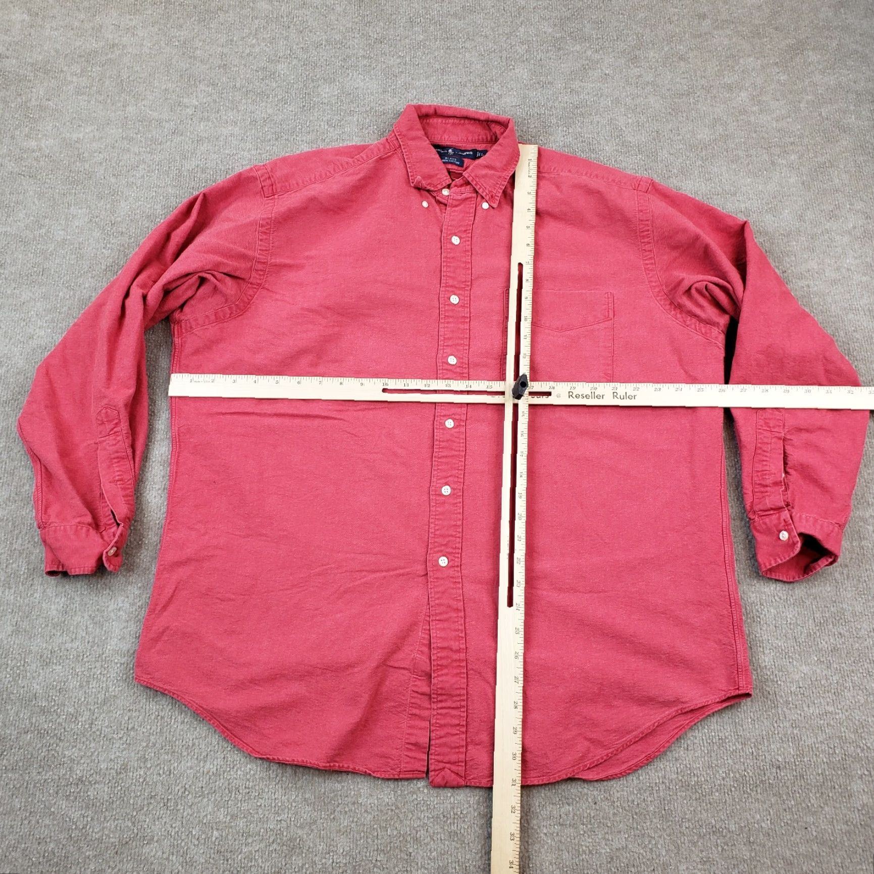 Ralph Lauren Ralph Lauren Mens Red Large Long Sleeve Button Up Shirt Size US L / EU 52-54 / 3 - 2 Thumbnail