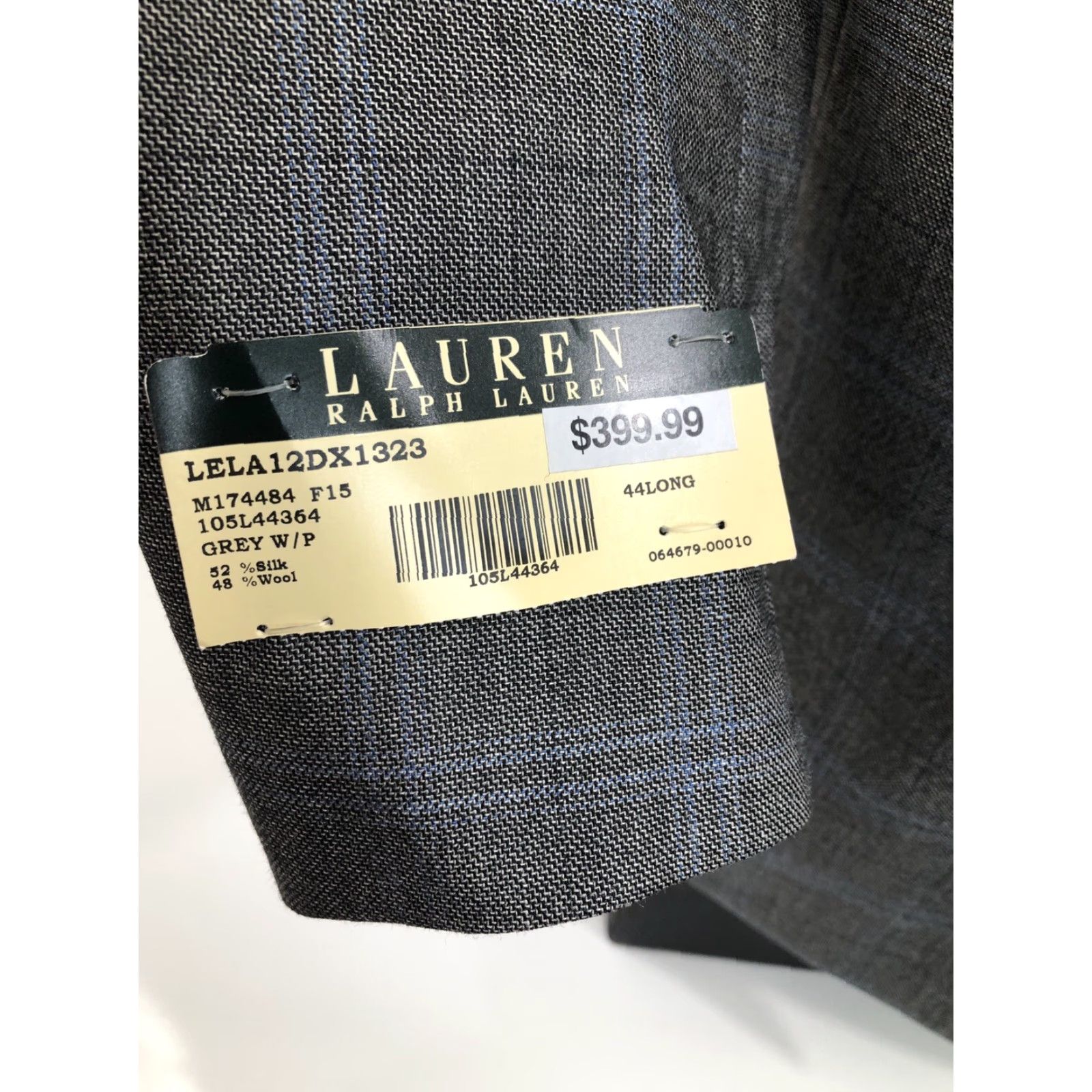 Ralph Lauren LAUREN / RALPH LAUREN - NEW w TAGS - SILK / WOOL Windowpane 44L Blazer Men 44 Long Gray Silk Wool Blazer Mens Size 44R - 5 Thumbnail