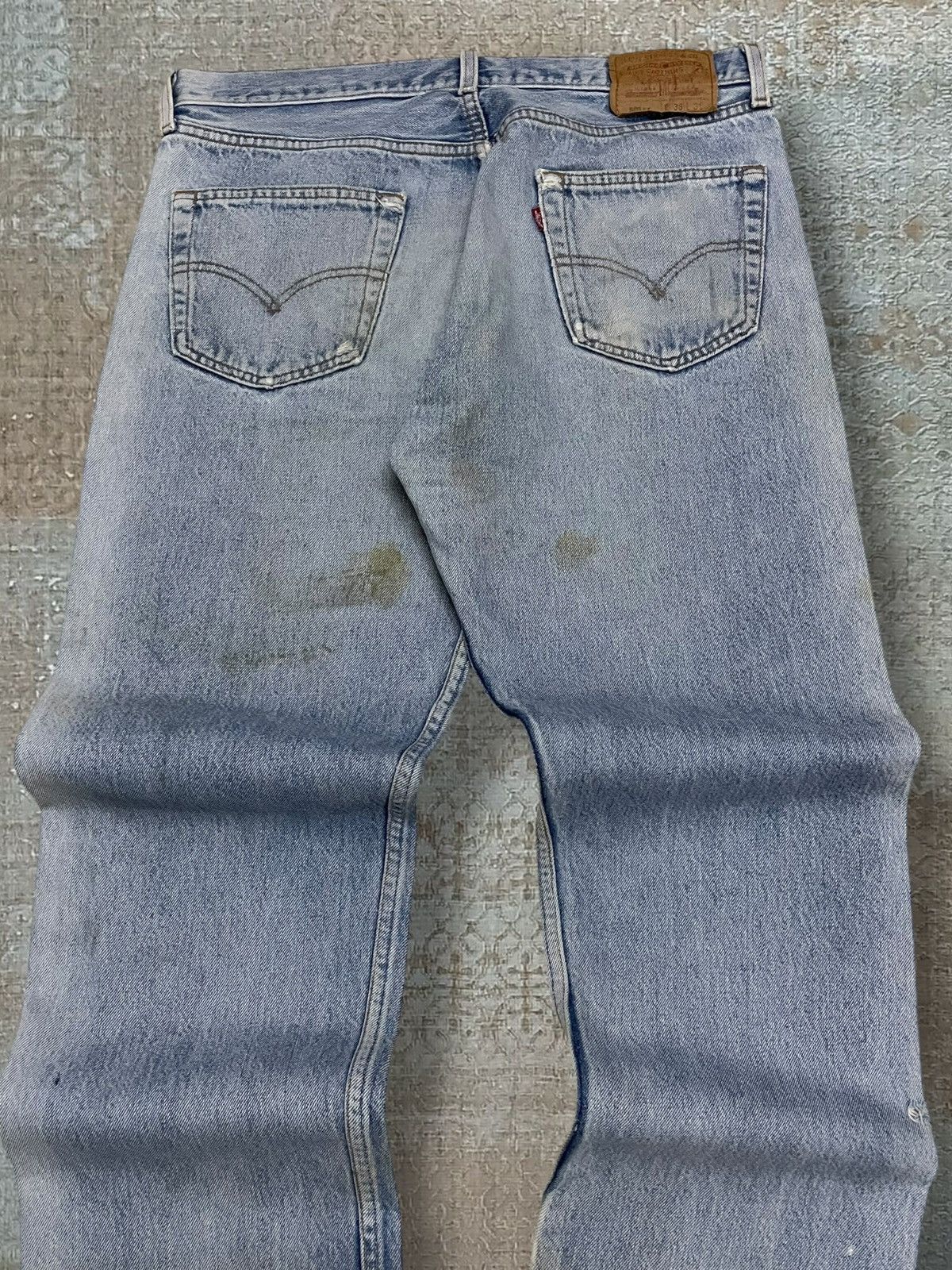 Levi's Vintage Clothing Vintage 1990s Designer Levis 501XX Distressed Classic Denim Size US 34 / EU 50 - 11 Thumbnail