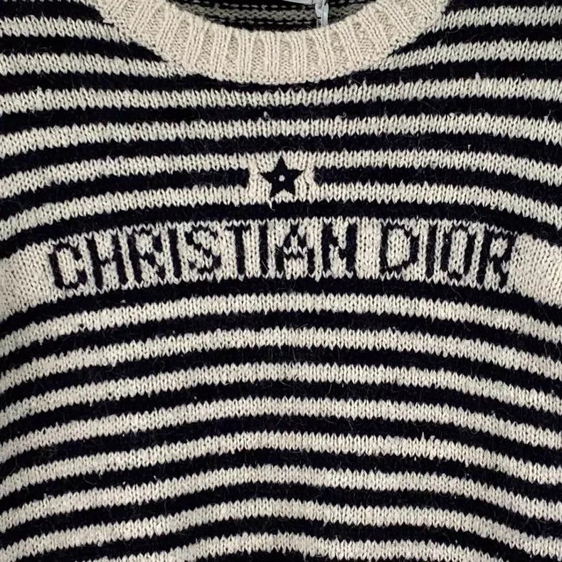 Dior Dior Colour-matched striped five-pointed cotton round-neck Size XS / US 0-2 / IT 36-38 - 4 Thumbnail