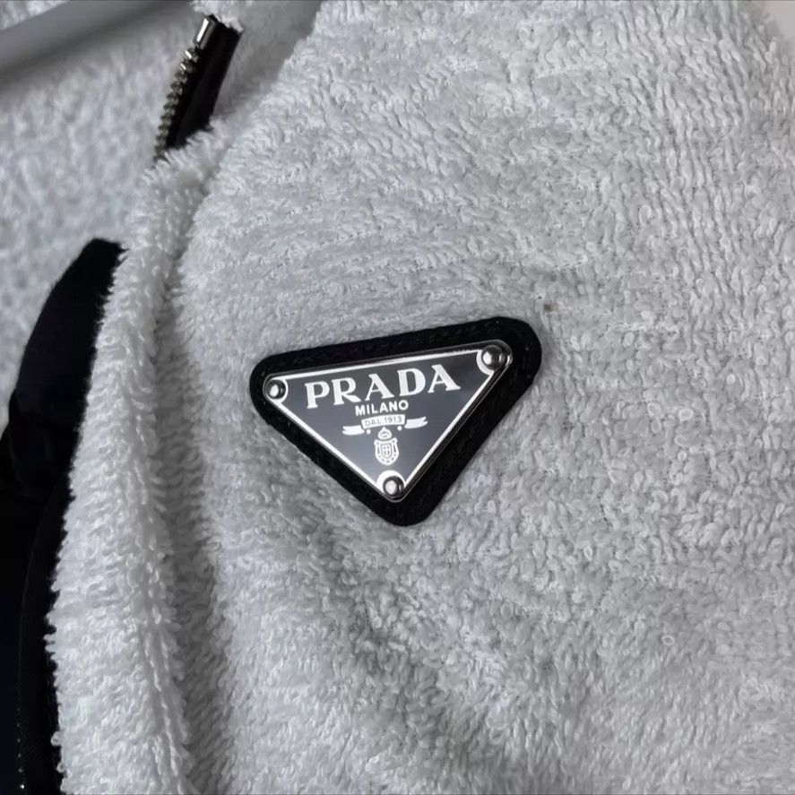 Prada Prada Terry Zip Jacket White Tri Logo 38 Size XS / US 0-2 / IT 36-38 - 4 Thumbnail