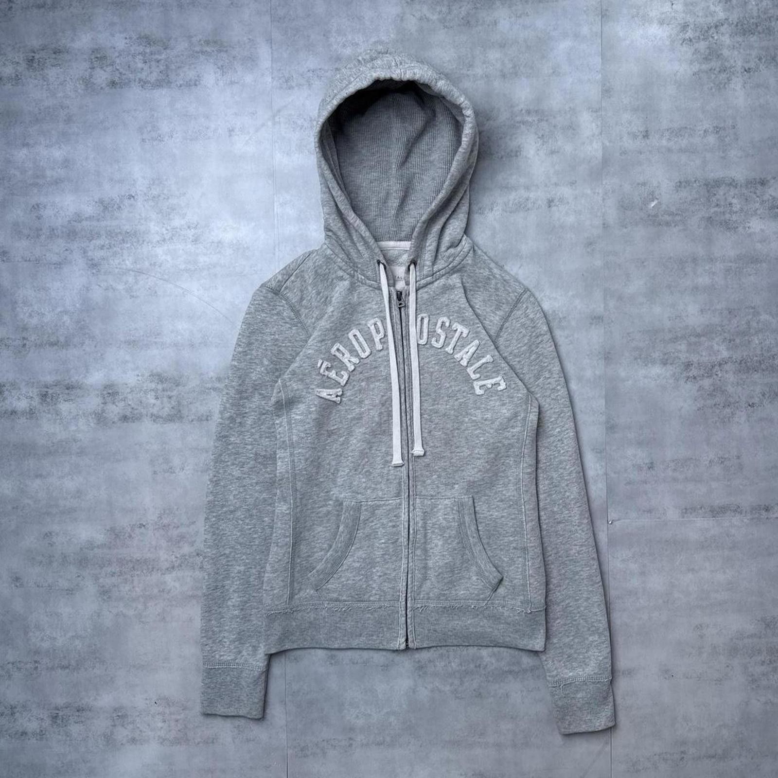 Aeropostale Y2K Aeropostale Gray Hoodie Zip Up Jacket Size XS / US 0-2 / IT 36-38 - 6 Thumbnail