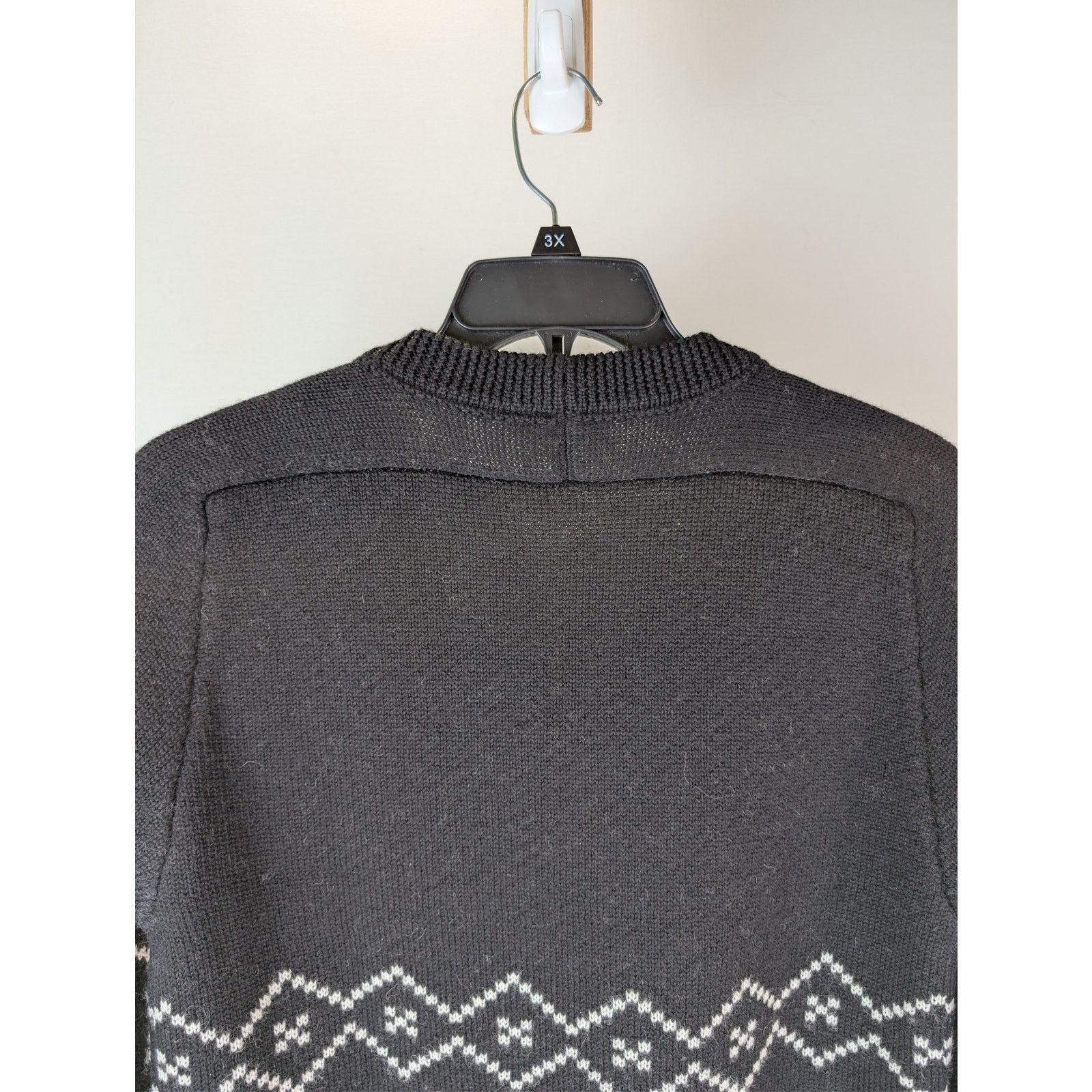 Saint Laurent Paris o1rshd1 Nordic Knit Wool Reindeer Sweater in Black XL Size US XL / EU 56 / 4 - 15 Thumbnail
