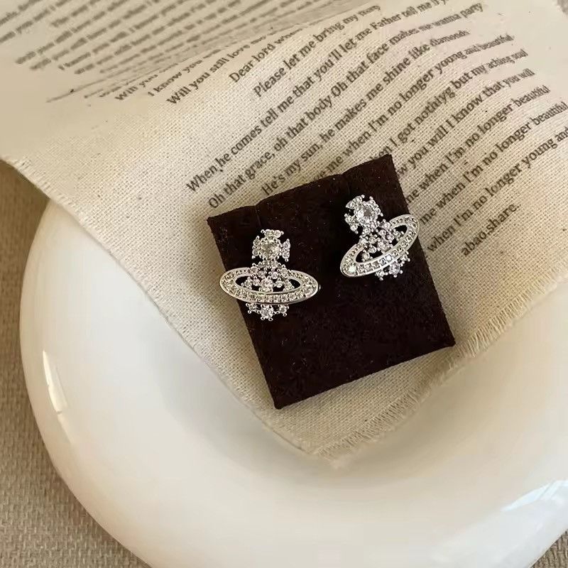 Jewelry Elegant Fashionable 3D Planet Stud Earrings Size ONE SIZE - 1 Thumbnail