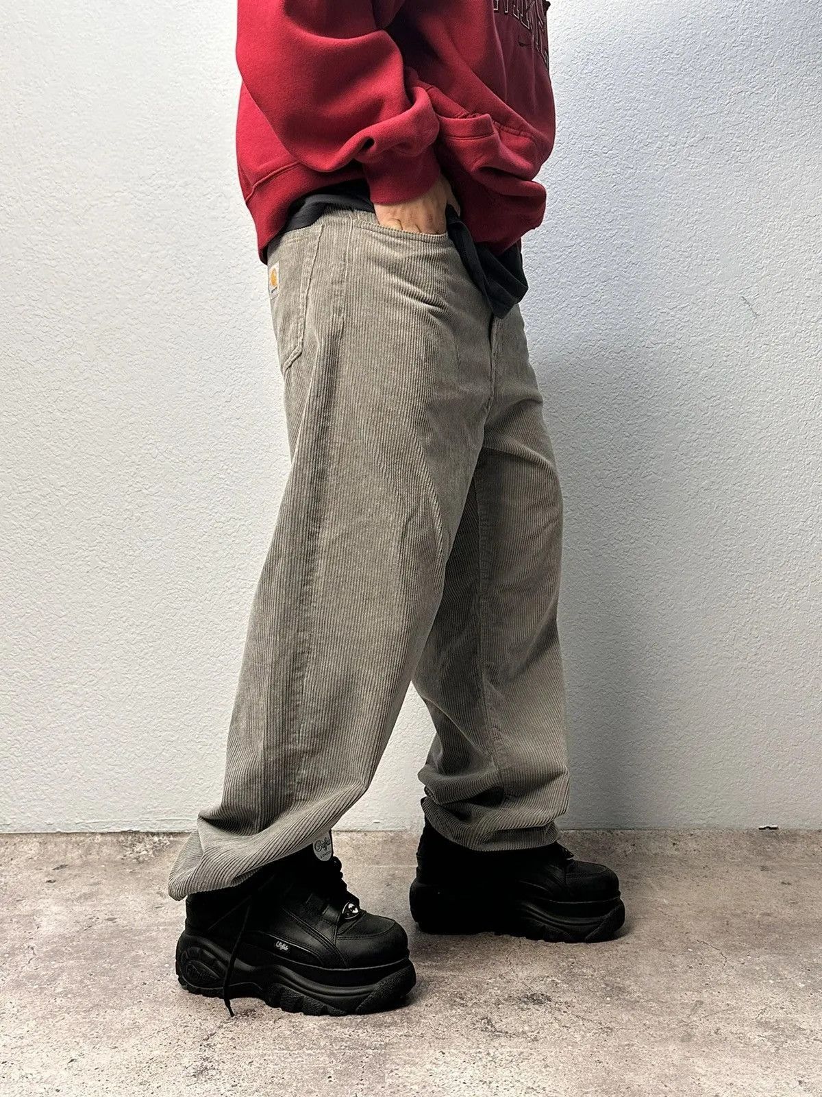 Carhartt Cargo Carhartt Velvet Bontage Pants Baggy Double Knee Y2K Size US 31 - 6 Thumbnail
