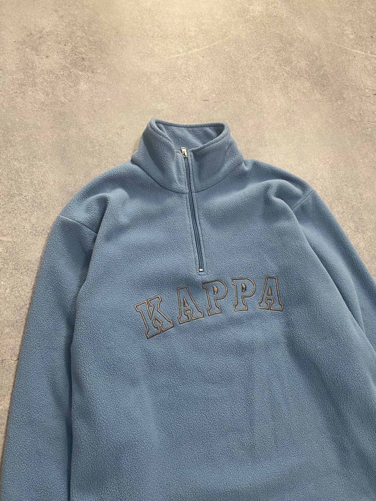 Kappa × Vintage Vintage Kappa 1/4 Zip Fleece Blue Sweatshirt Size US M / EU 48-50 / 2 - 2 Thumbnail