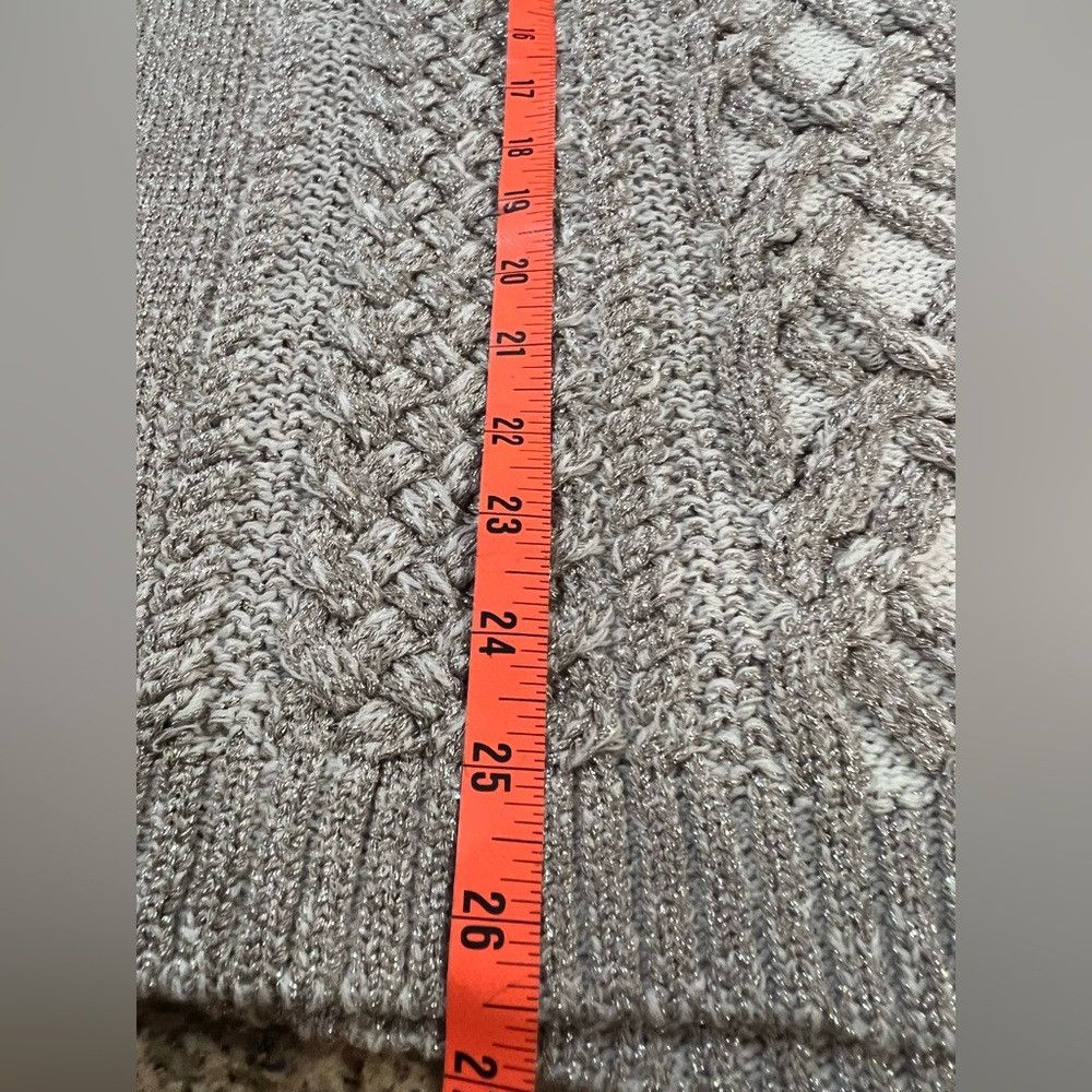 Bcbgmaxazria BCBGMAXAZRIA “Arlene” Metallic Cable Knit Sweater – NWOT – Size M / US 6-8 / IT 42-44 - 6 Thumbnail