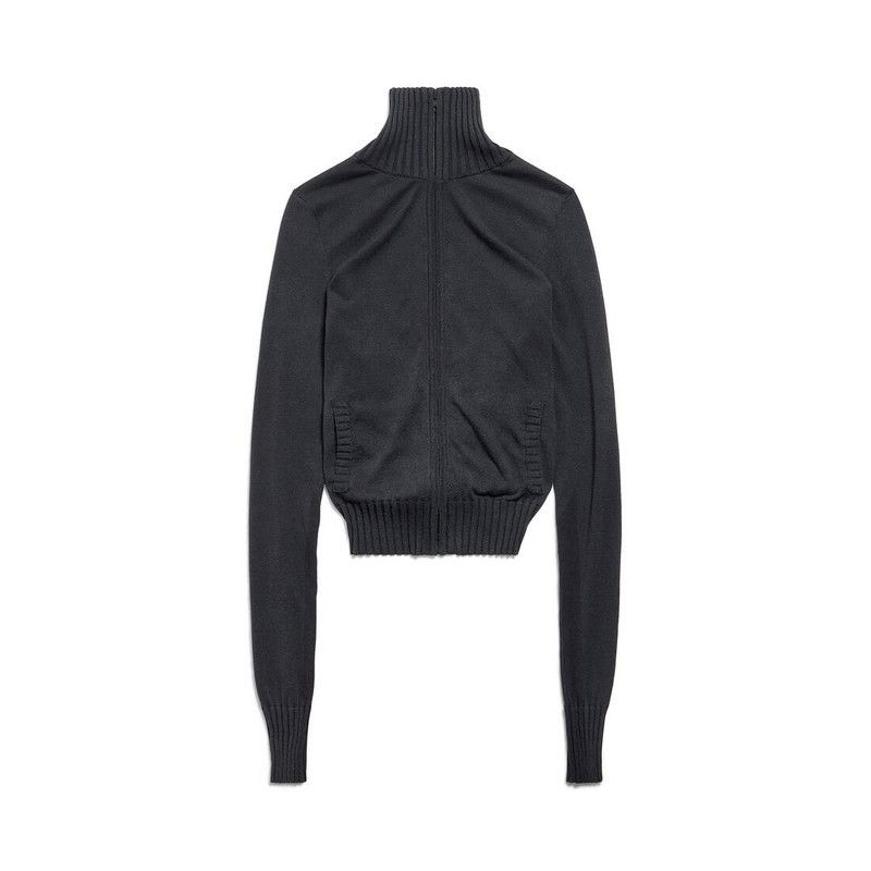 Balenciaga o1s1wg110126 BB Paris Icon Knotted Fitted Zip-Up Jacket Size XL / US 12-14 / IT 48-50 - 1 Thumbnail