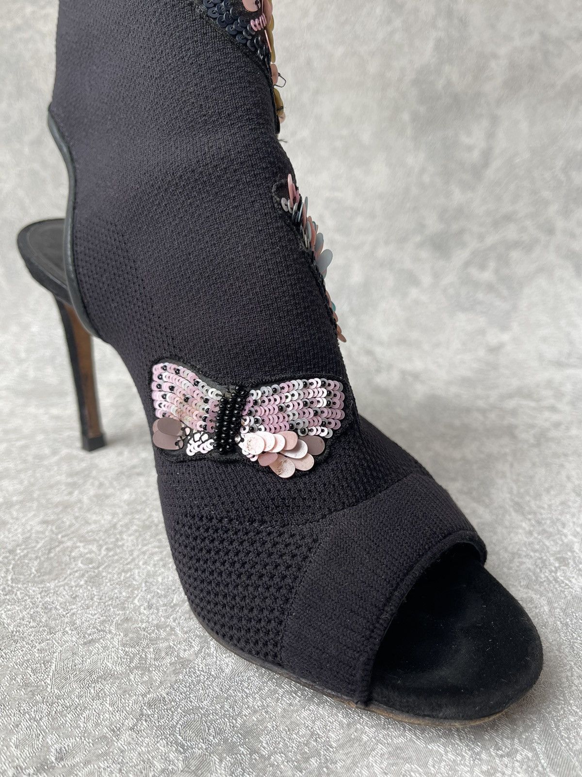 Valentino Valentino Garavani Butterfly Knit Ankle Boots Size 36 US 6 Size US 6 / IT 36 - 6 Thumbnail
