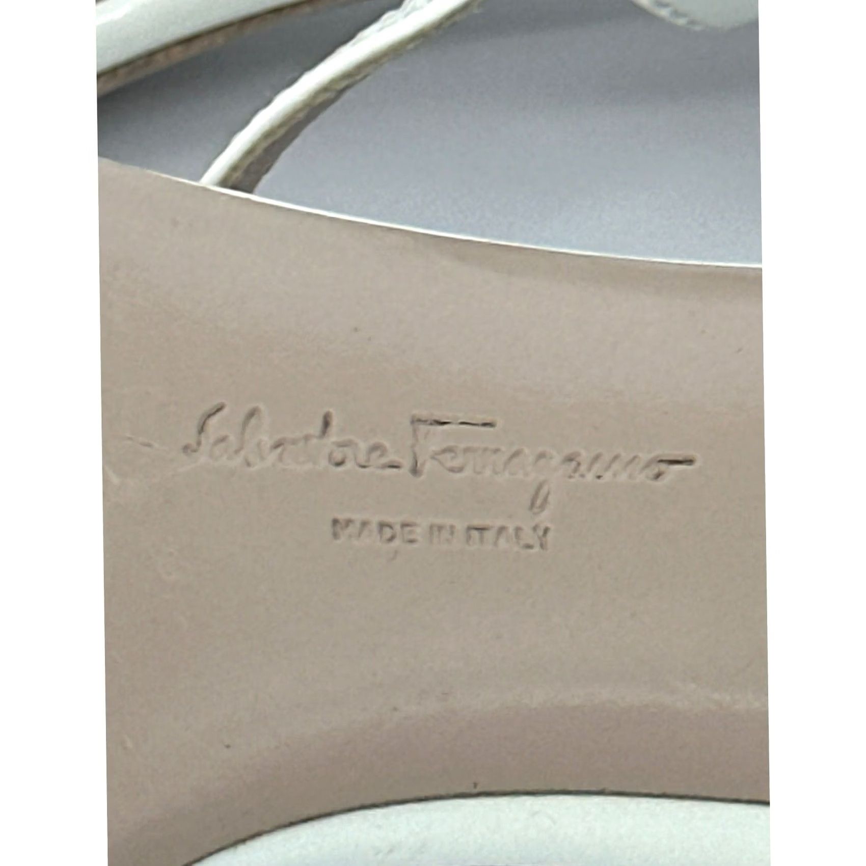 Salvatore Ferragamo VINTAGE Salvatore Ferragamo Strappy Heels Womens 7 White Chain Strap Used Fair Italy, Heels, Salvatore Ferragamo, 7, White, Strappy, Heels, Women Size US 7 / IT 37 - 6 Thumbnail