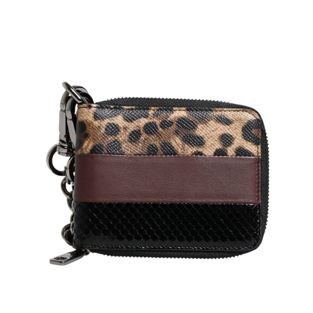 Dolce & Gabbana Dolce & Gabbana Multicolor Leopard Leather DG Bifold Card Ho Size ONE SIZE - 4 Thumbnail