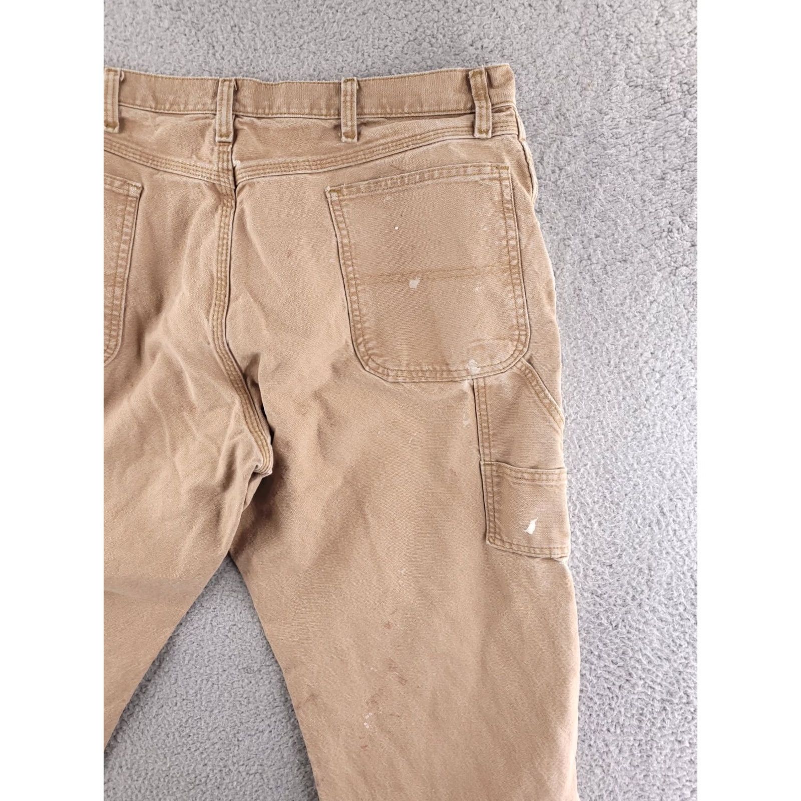 Wrangler Wrangler Rustic Brown Canvas Carpenter Pants Mens 38x29 Workwear Pants Size US 38 / EU 54 - 4 Thumbnail