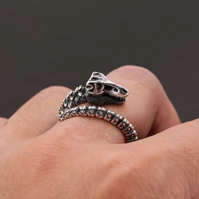 Jewelry Dinosaur Bone Resizeable Ring Size ONE SIZE - 1 Thumbnail