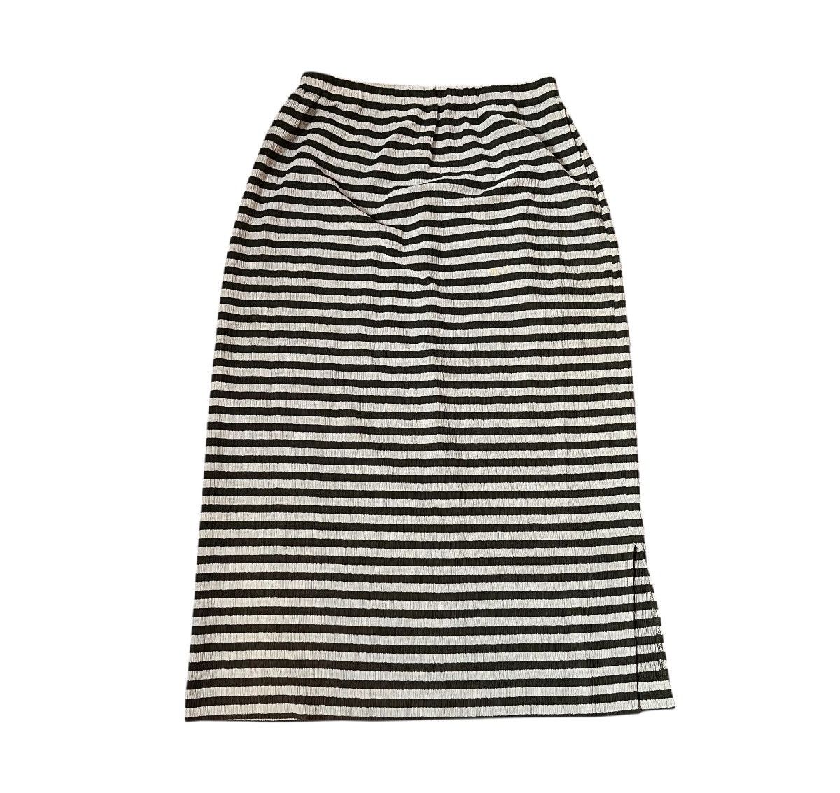 Vintage issey miyake plantation striped pleats skirt