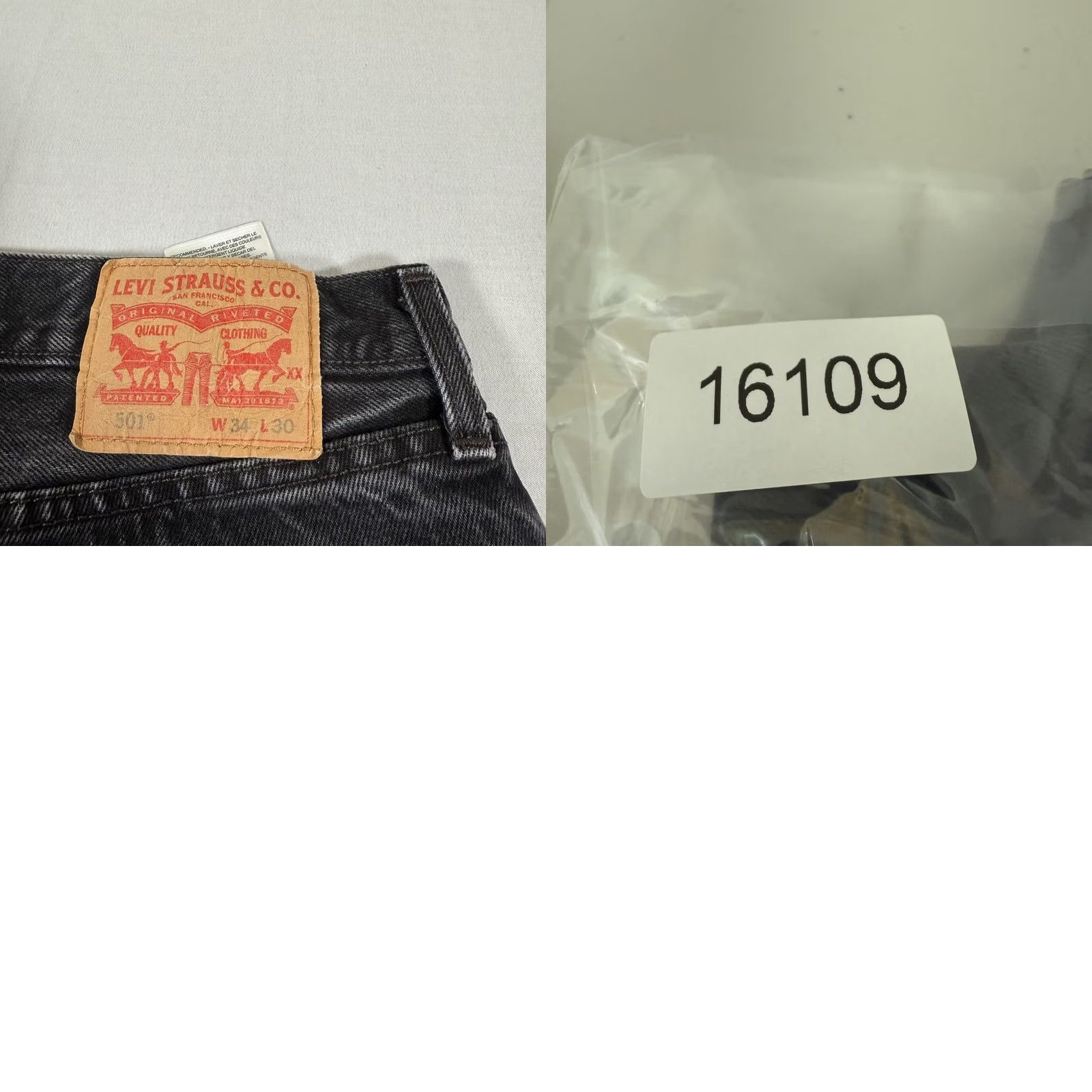Levi's Levi's 501 Jeans Mens Regular Straight Leg 34x30 Black Denim Cotton Button Fly Pockets Vintage: No West Cowboy Theme Cowboy Size US 34 / EU 50 - 10 Thumbnail