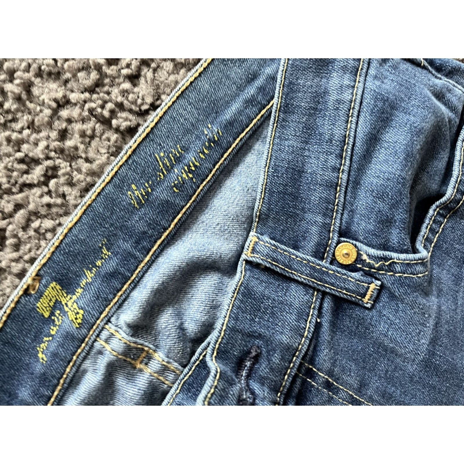 7 For All Mankind 7 For All Mankind Dojo Jeans Women’s Slim Fit Size 27 Ankle Cropped Dark Blue Wash Size 27" / US 4 / IT 40 - 6 Thumbnail