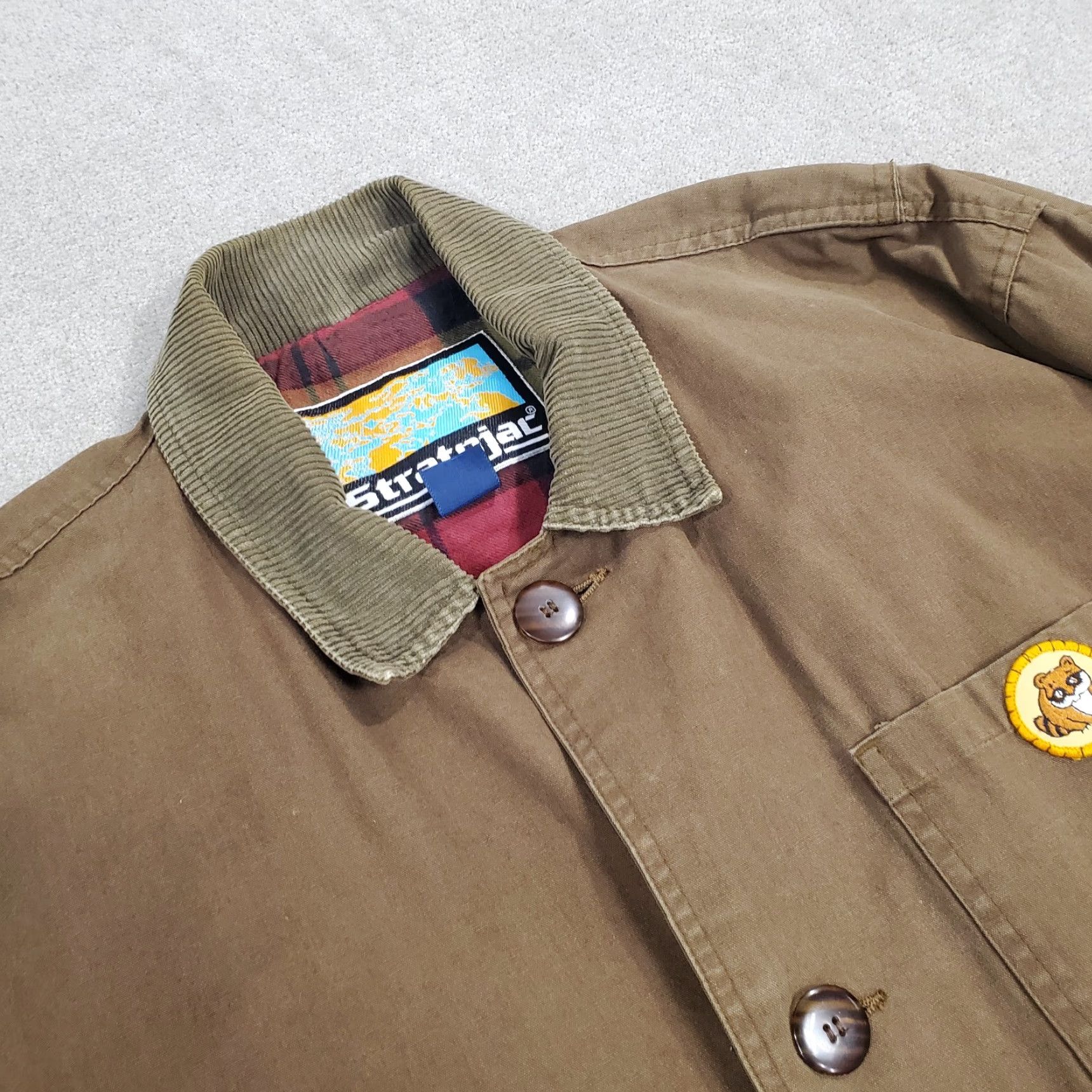 Vintage VINTAGE Stratojac Jacket Mens Small Brown Barn Chore Field Flannel Lined Coat Size US S / EU 44-46 / 1 - 2 Thumbnail