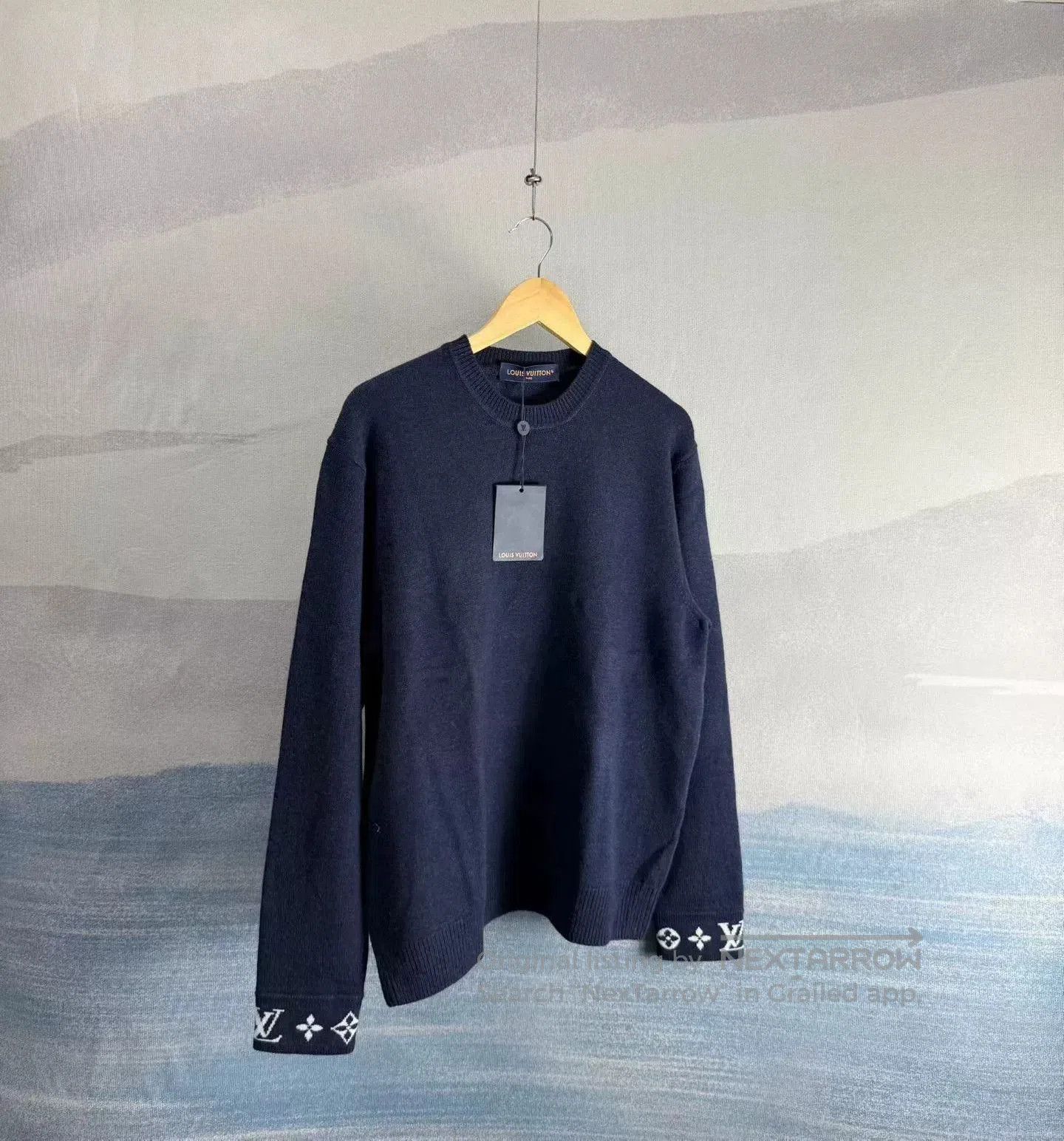 Louis Vuitton Louis Vuitton Navy Logo Cashmere Knit Sweater. Size US L / EU 52-54 / 3 - 1 Thumbnail