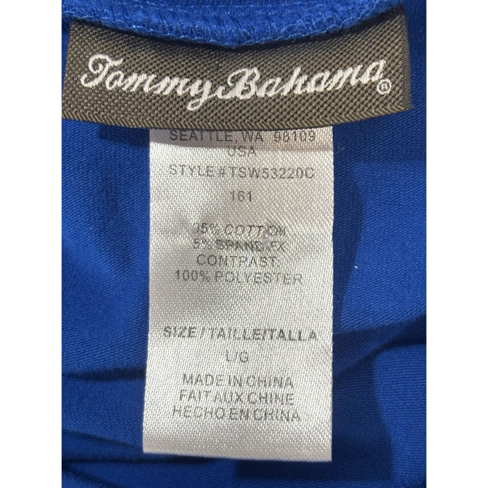 Tommy Bahama VINTAGE Tommy Bahama Sleeveless Midi Maxi Dress L Blue Cotton Blend Chiffon Hem Asymmetric Pullover Women Large Casual Travel Party/Cocktail Womens Size L / US 10 / IT 46 - 6 Thumbnail