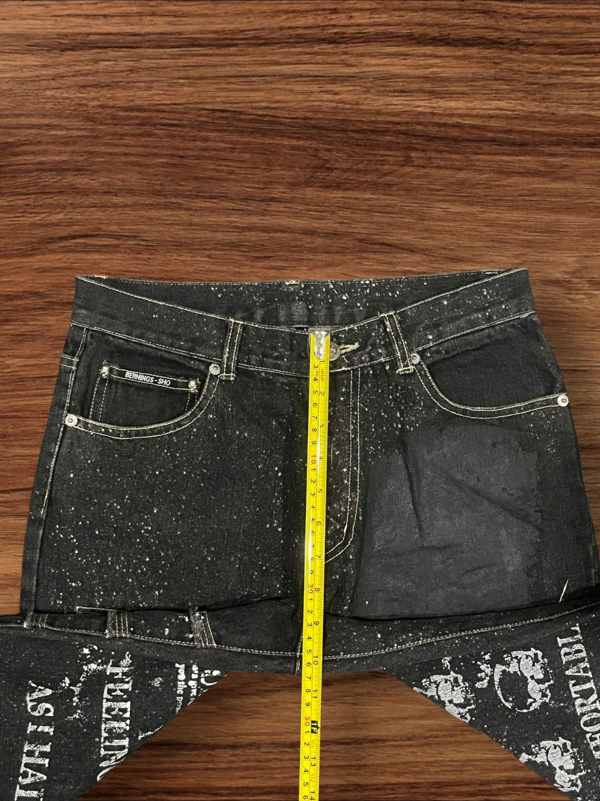 If Six Was Nine Vintage Japan Bernings Sho Skeleton Astronomical Flare Jeans Size US 28 / EU 44 - 15 Thumbnail