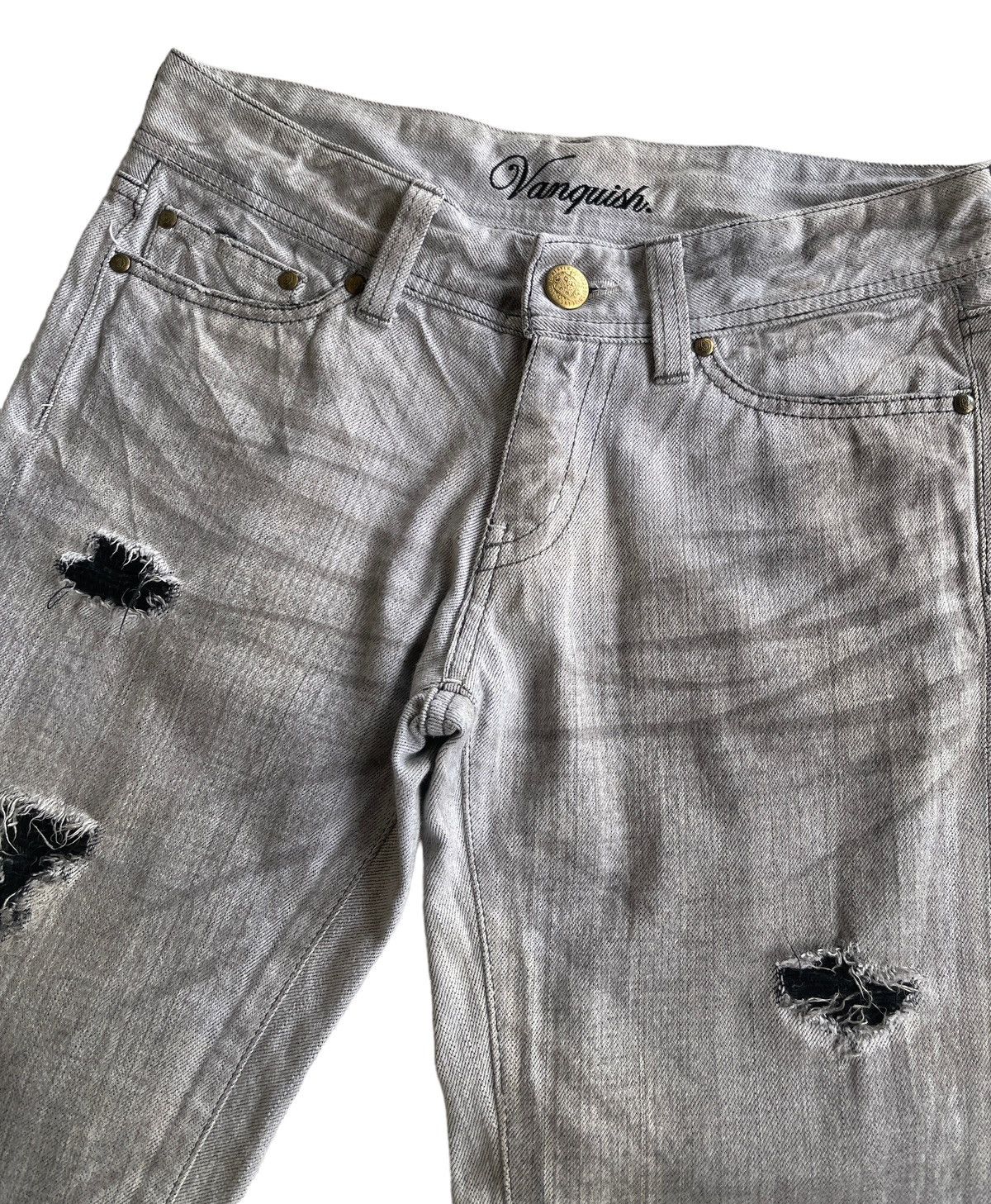 Vanquish SICK❗️Crazy Dirty Distressed Flare Denim Size US 28 / EU 44 - 10 Thumbnail