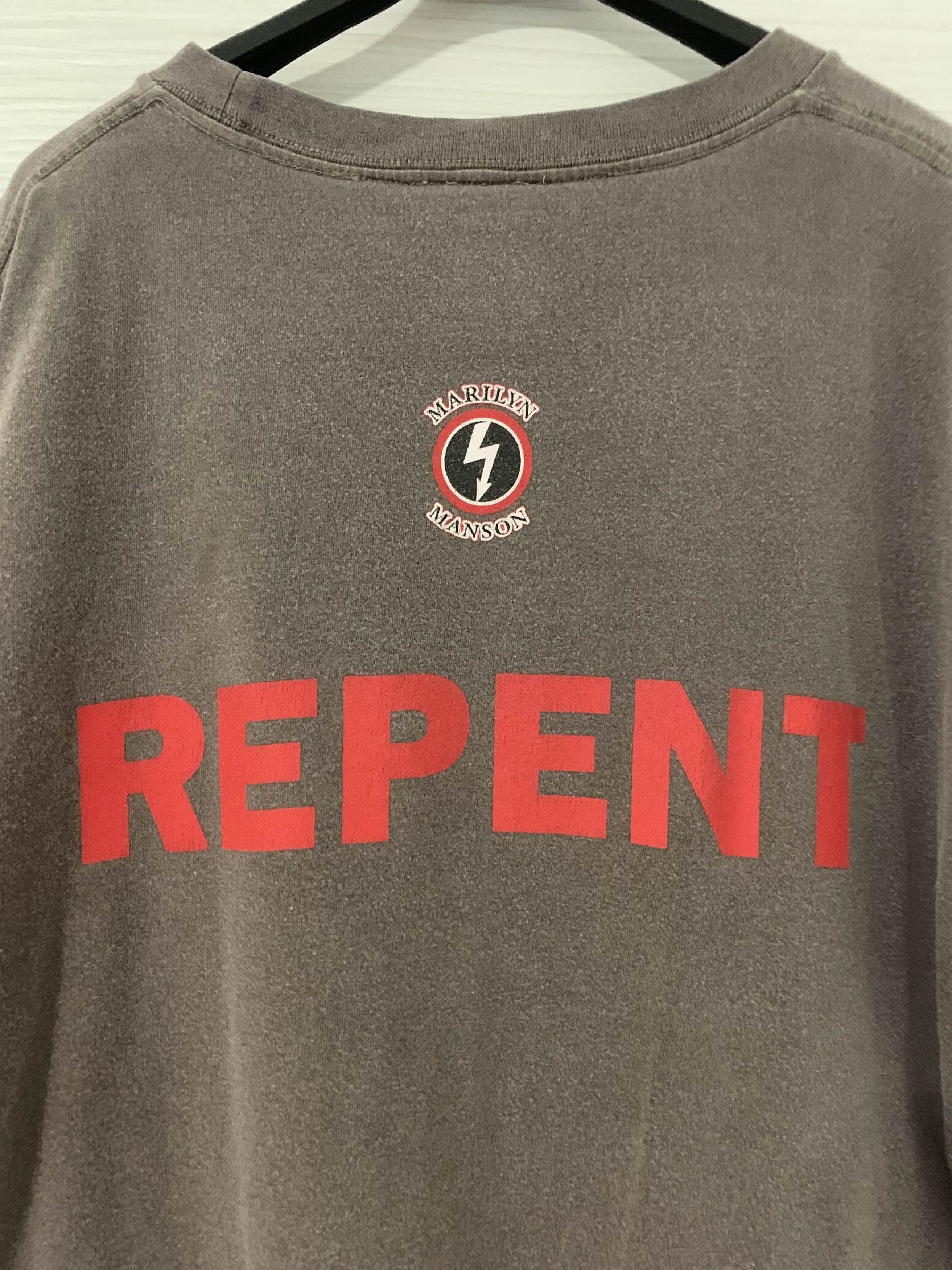 Marilyn Manson Vintage Marilyn Manson Repent Repentou t-shirt - size XL Size US XL / EU 56 / 4 - 6 Thumbnail