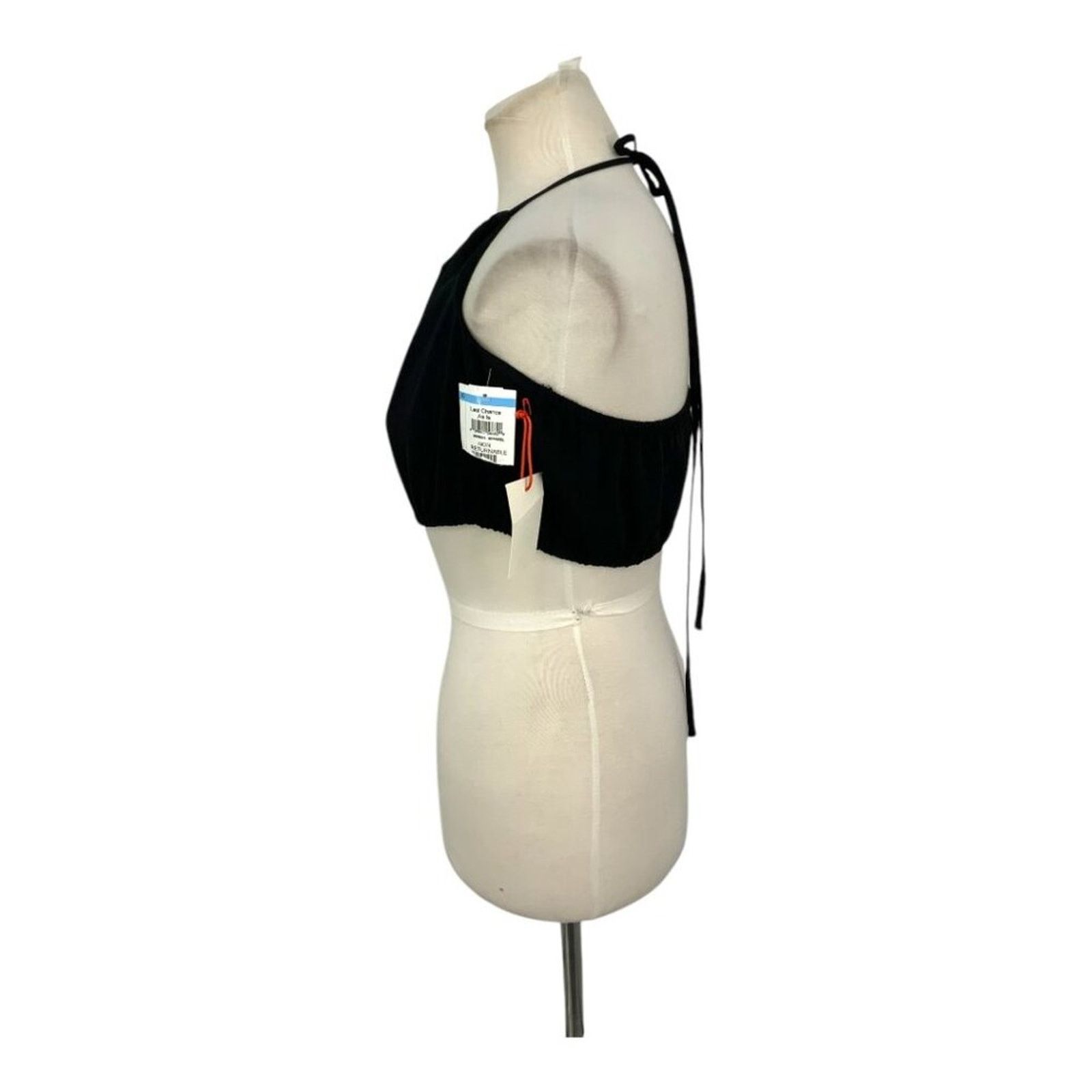 Other Open Edit Halter Neck Crop Top In Black Medium NWT $39 MSRP Size M / US 6-8 / IT 42-44 - 5 Thumbnail
