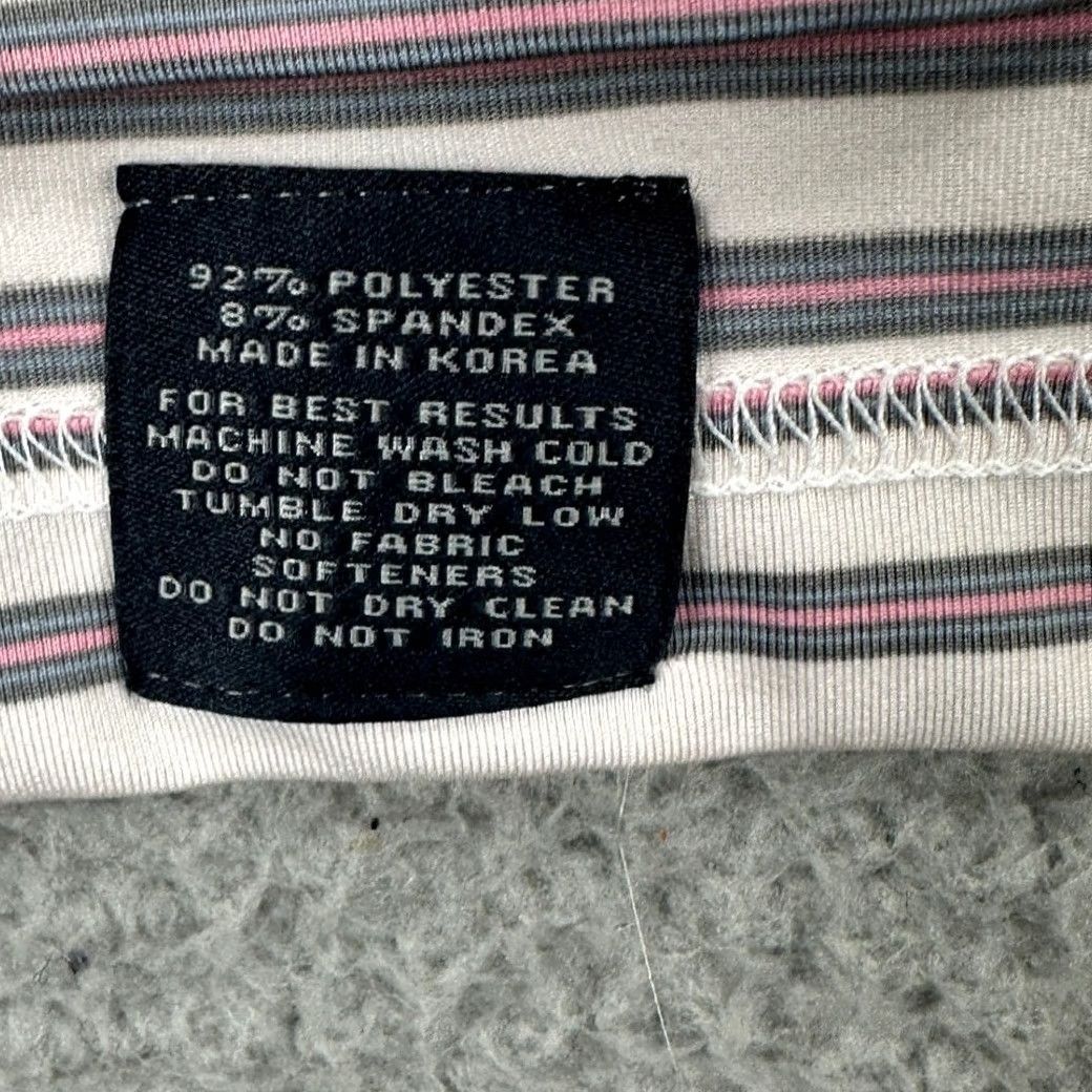 Vintage VINTAGE Turtleson Golf Polo Shirt Mens XL Grey Pink Striped Athletic Stretch Rugby Polo Adult Short Sleeve Golfing Golfer Casual Preppy Size US XL / EU 56 / 4 - 6 Thumbnail