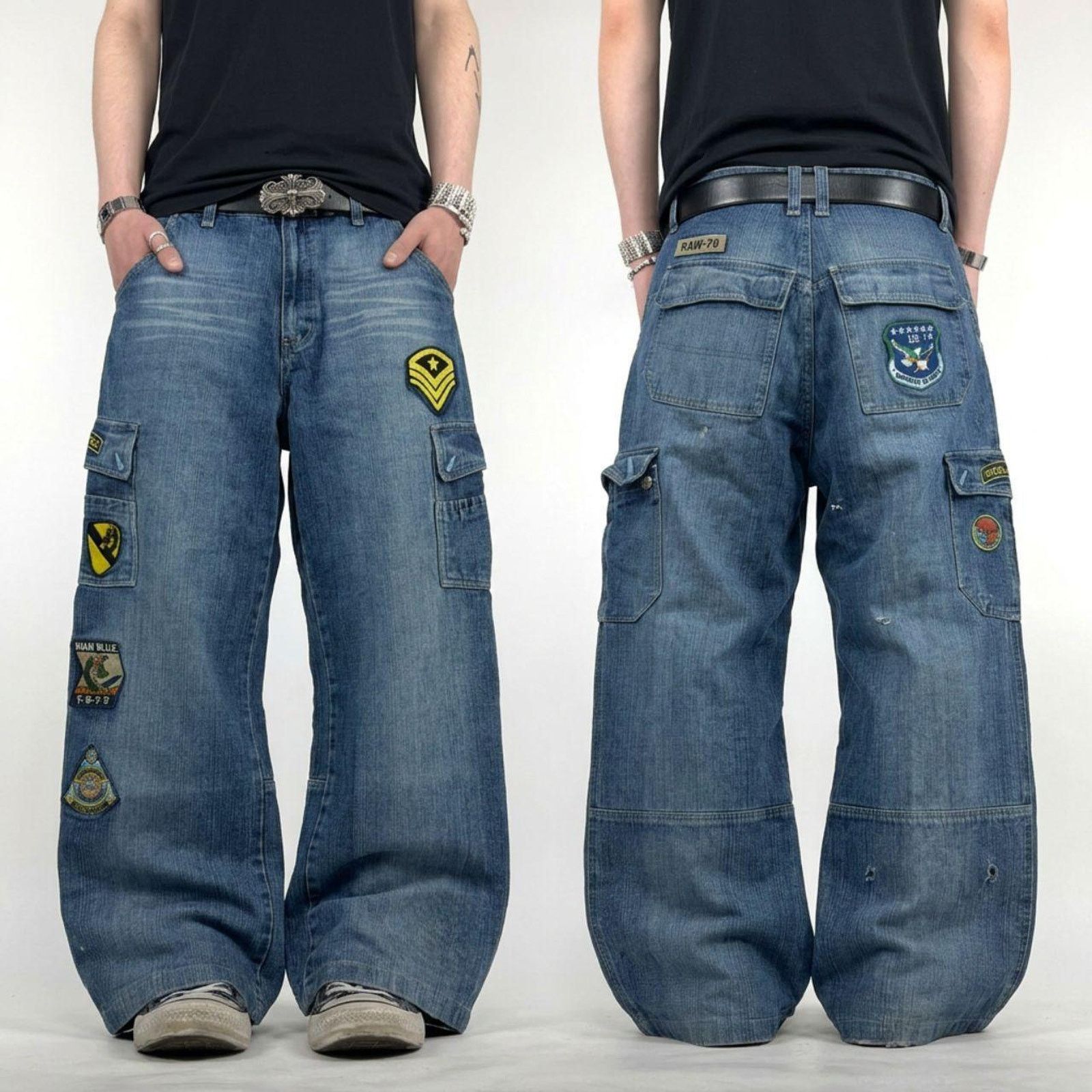 Archive Wrangler wide buggy jeans
