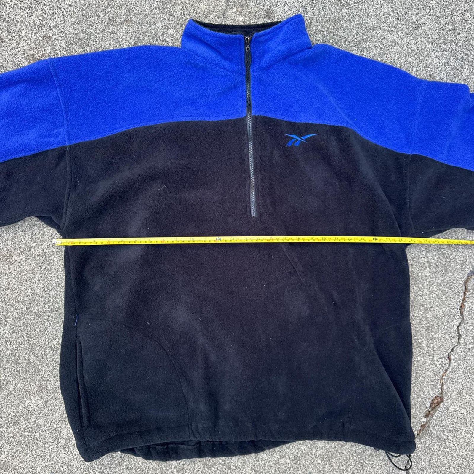 Reebok Vintage 90s Reebok Blue and Black Fleece – Size XL Size US XL / EU 56 / 4 - 5 Thumbnail